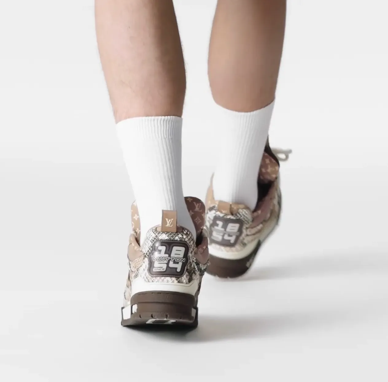 Shop for brands Bagsaaa LV Skate Sneaker Since 54 Monogram Flowers Brown 1ABMG1