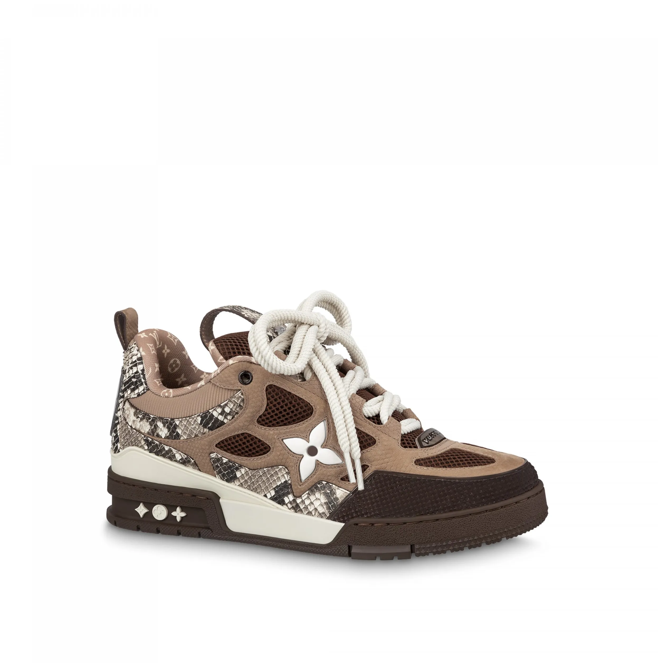 Bagsaaa LV Skate Sneaker Since 54 Monogram Flowers Brown 1ABMG1