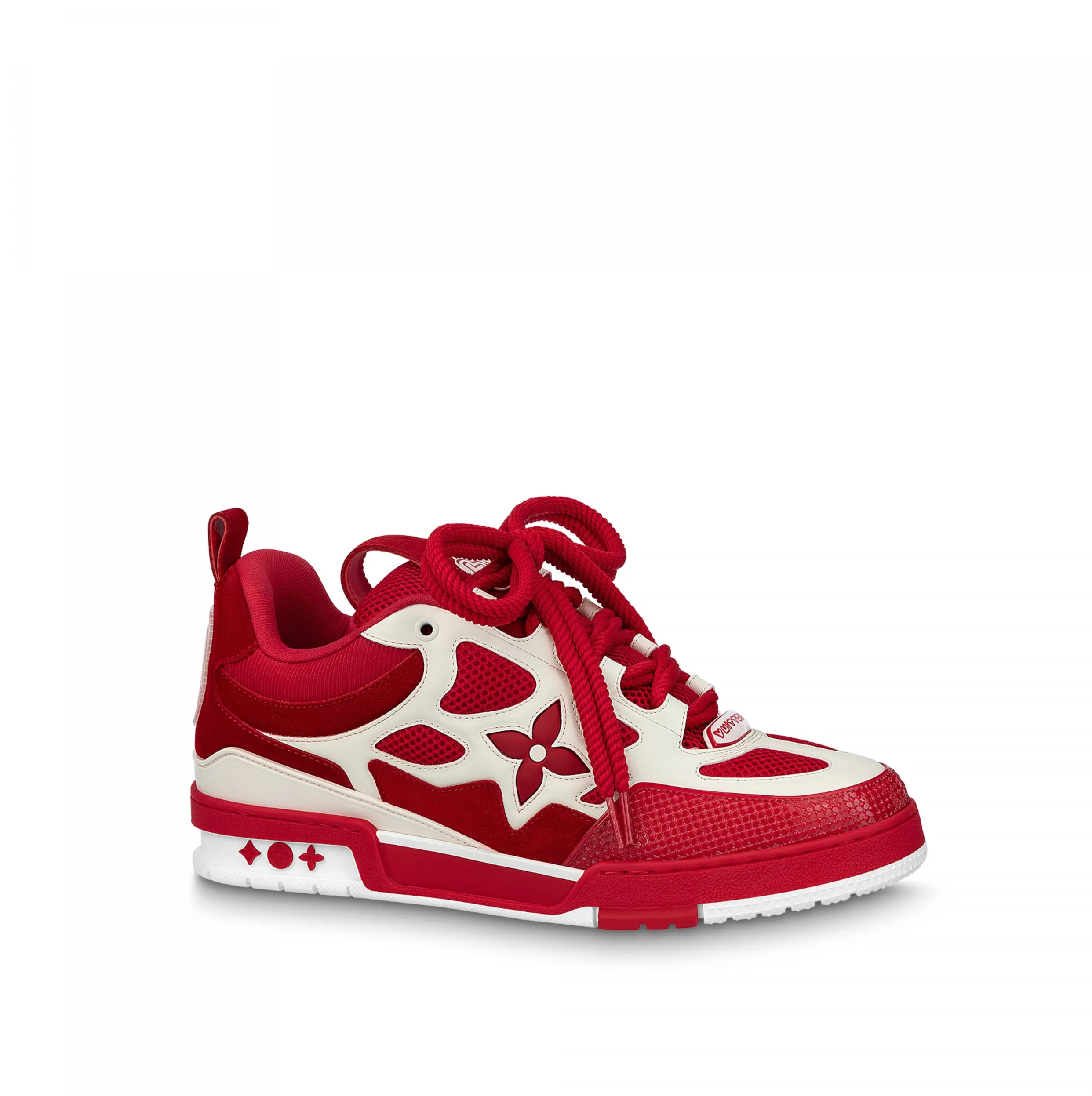 Bagsaaa LV Skate Sneaker Since 54 Monogram Flowers Red 1AARS4