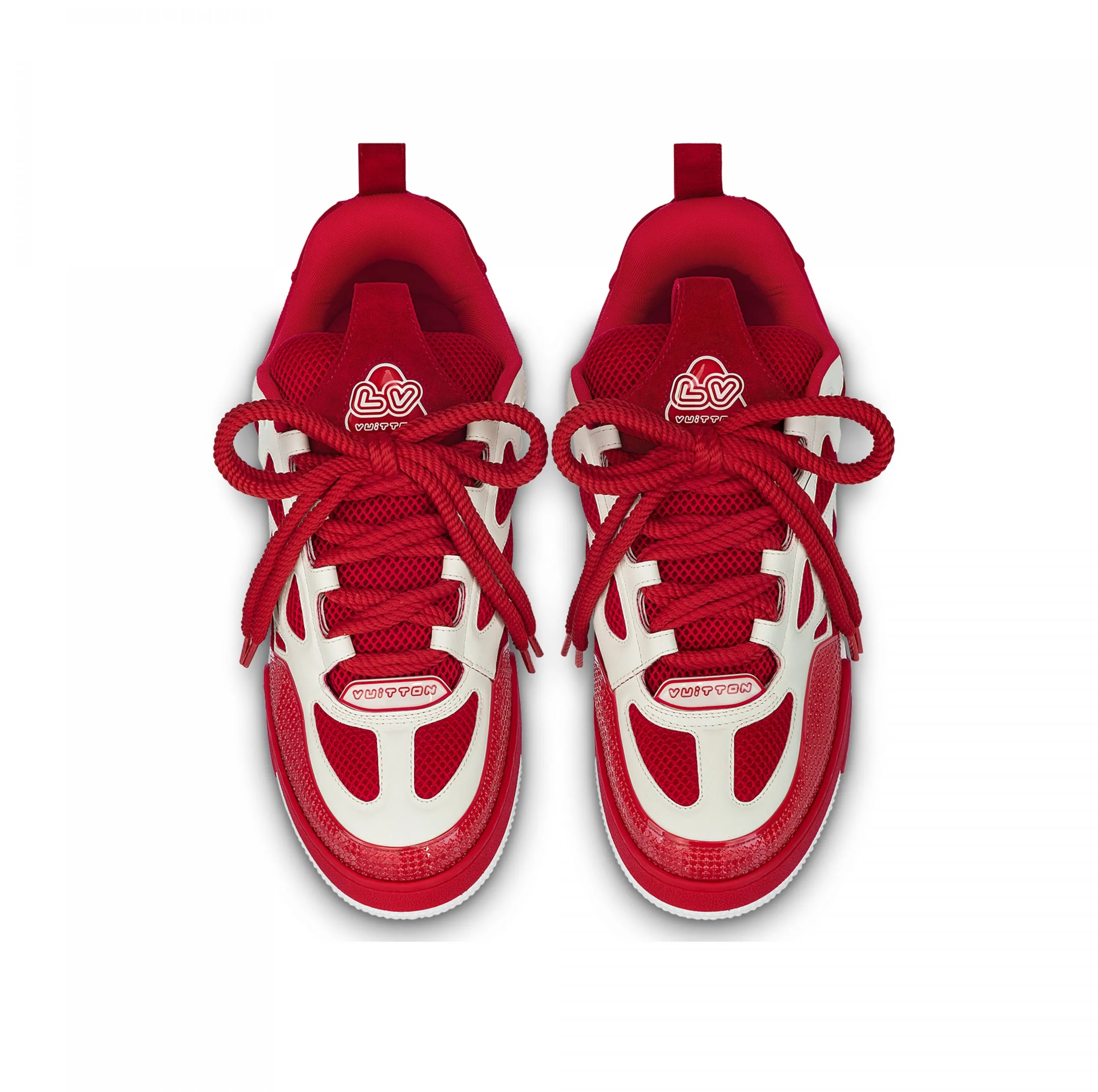 Original chanel store Bagsaaa LV Skate Sneaker Since 54 Monogram Flowers Red 1AARS4