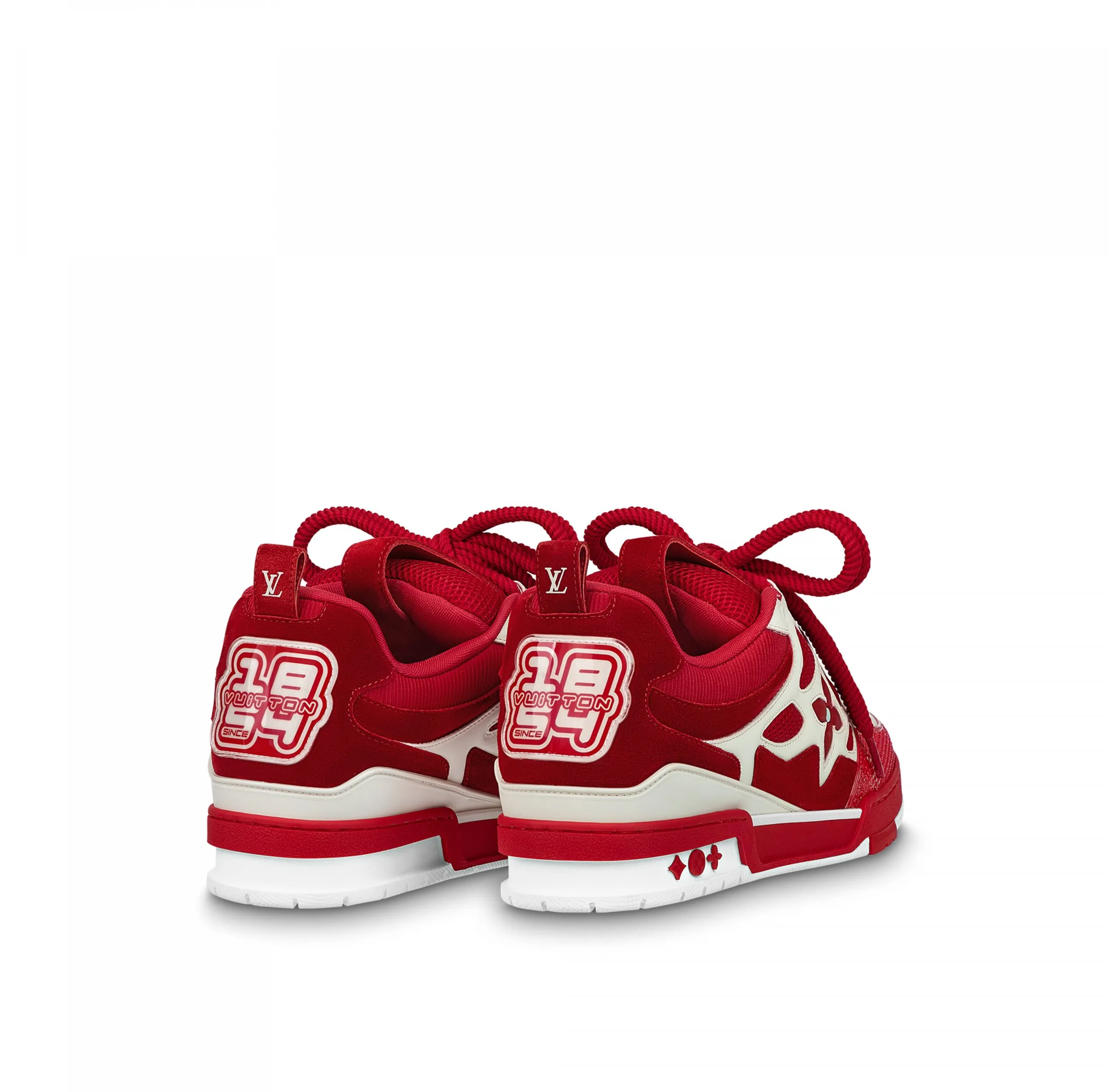 Original chanel store Bagsaaa LV Skate Sneaker Since 54 Monogram Flowers Red 1AARS4