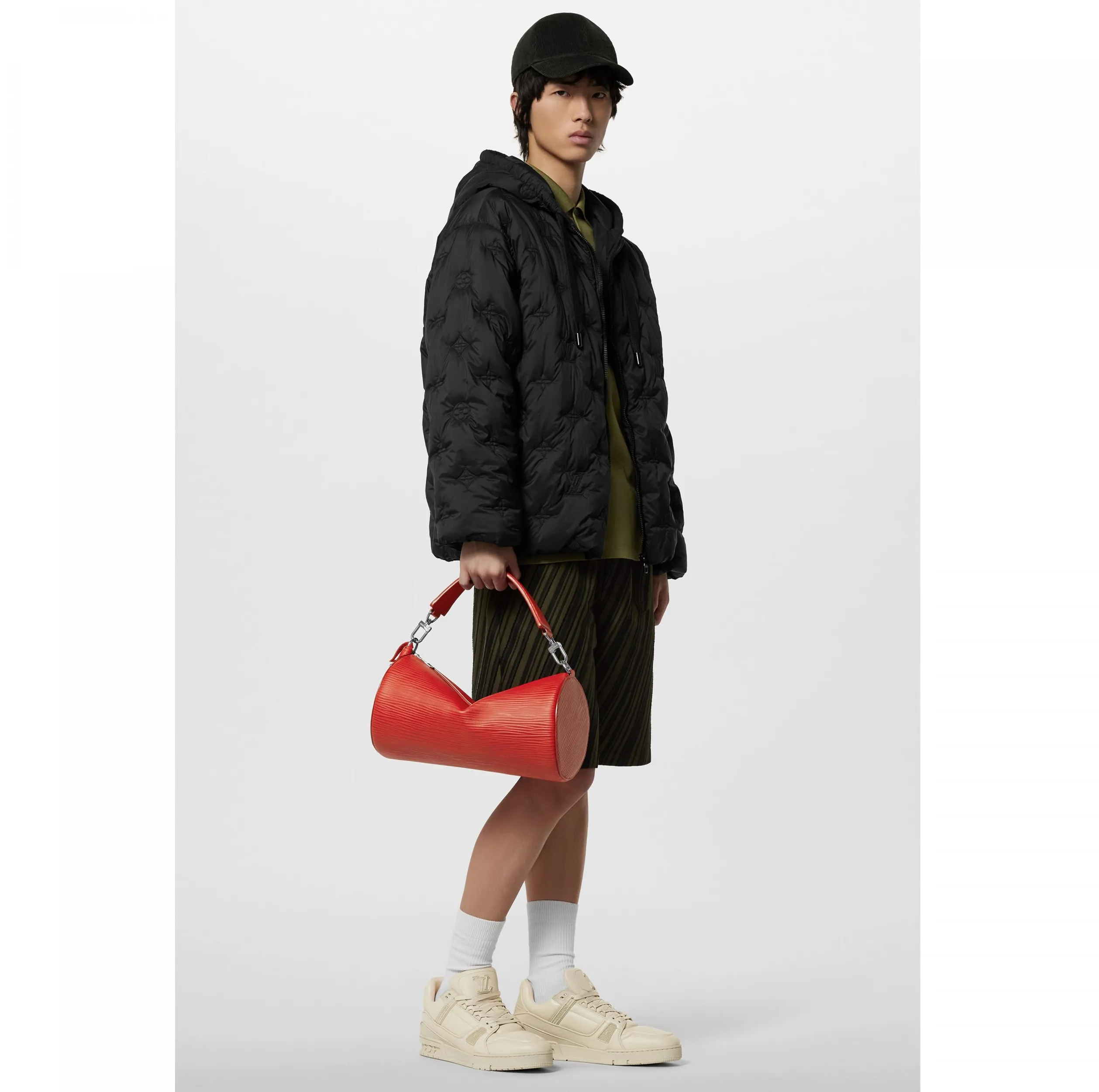 Replica rick owens shoes Bagsaaa LV Trainer Sneaker Calf leather Beige 1AC5BR