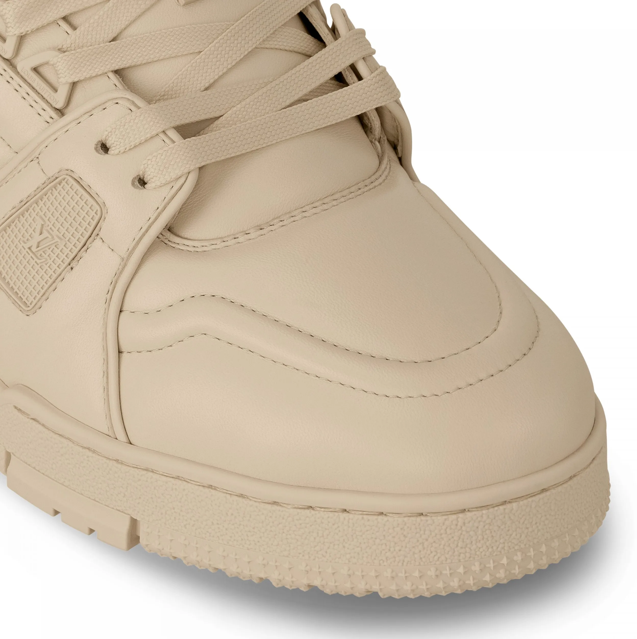 Replica rick owens shoes Bagsaaa LV Trainer Sneaker Calf leather Beige 1AC5BR