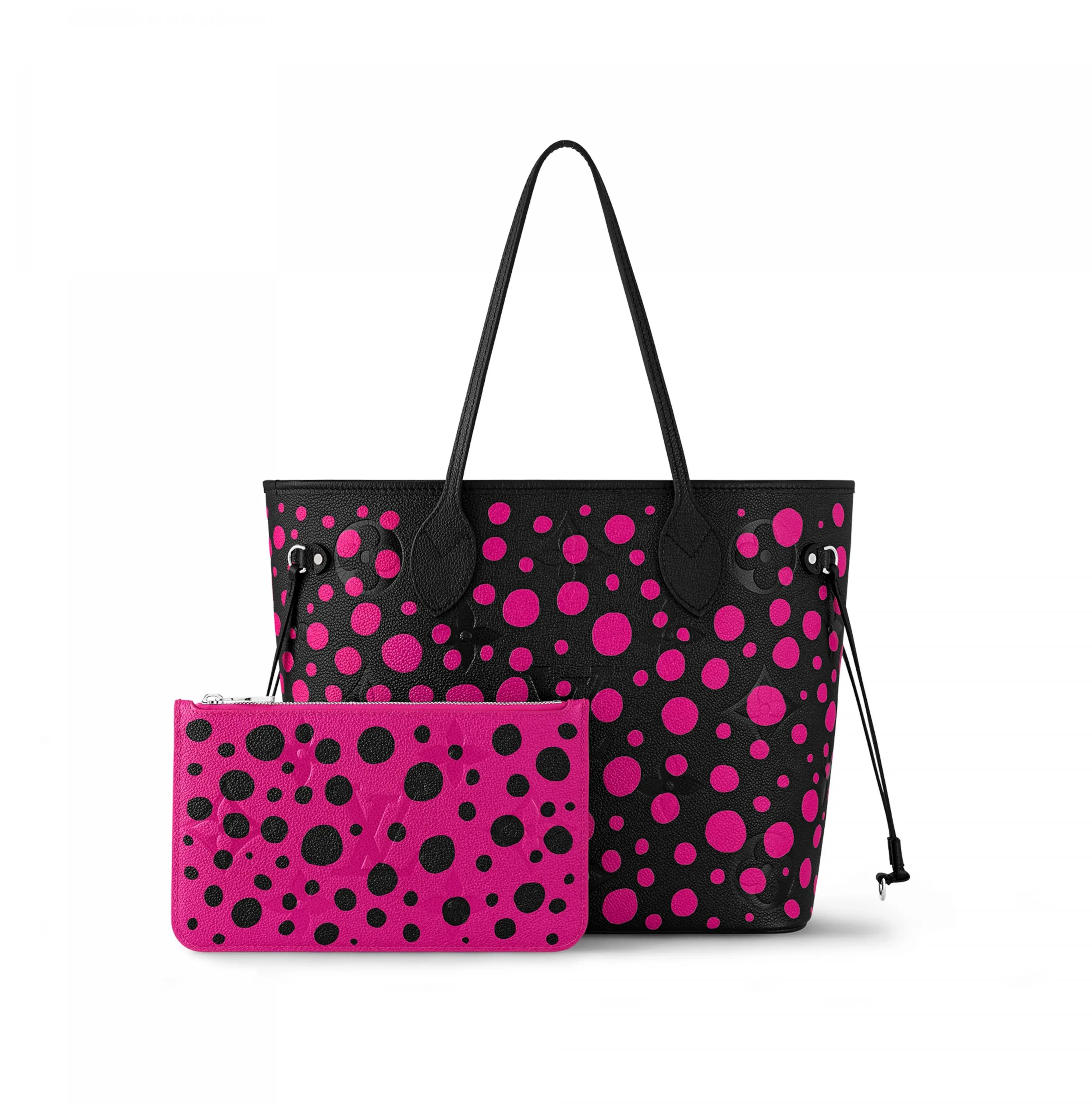 Replica bags Bagsaaa LV x YK Neverfull MM M46419 Noir Fuchsia