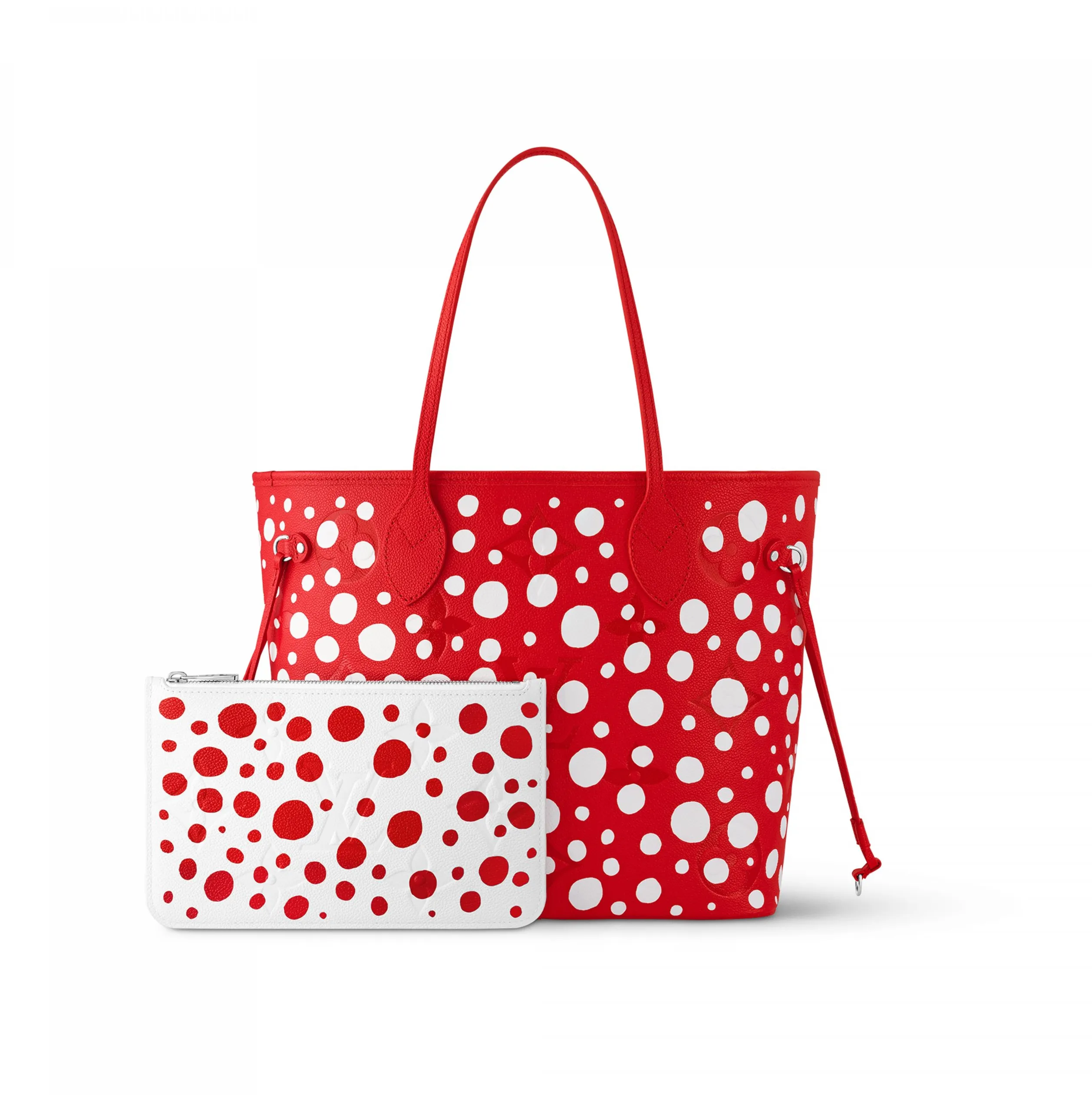 Replica ysl bags Bagsaaa LV x YK Neverfull MM M46422 Rouge Blanc
