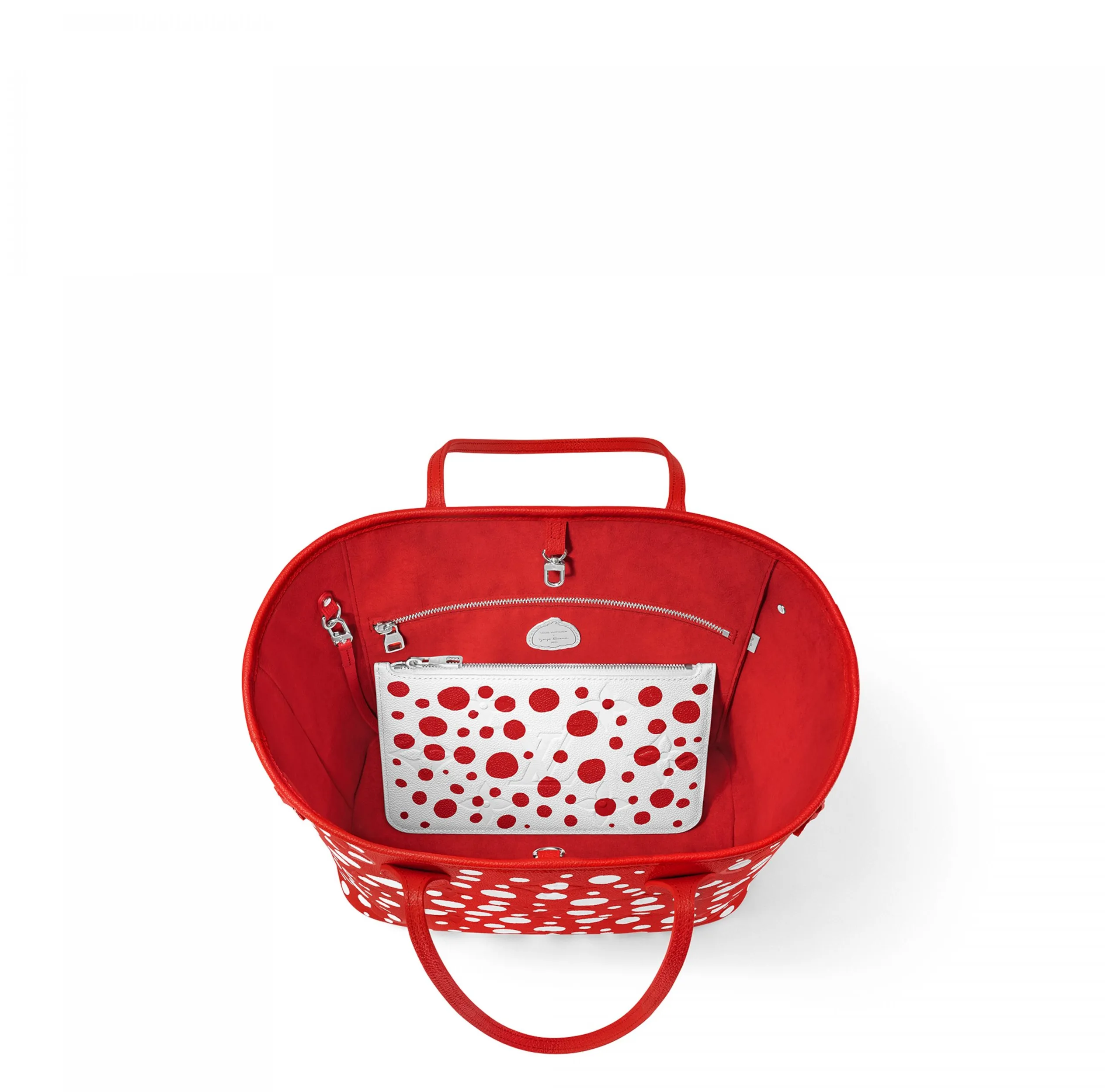 Replica ysl bags Bagsaaa LV x YK Neverfull MM M46422 Rouge Blanc