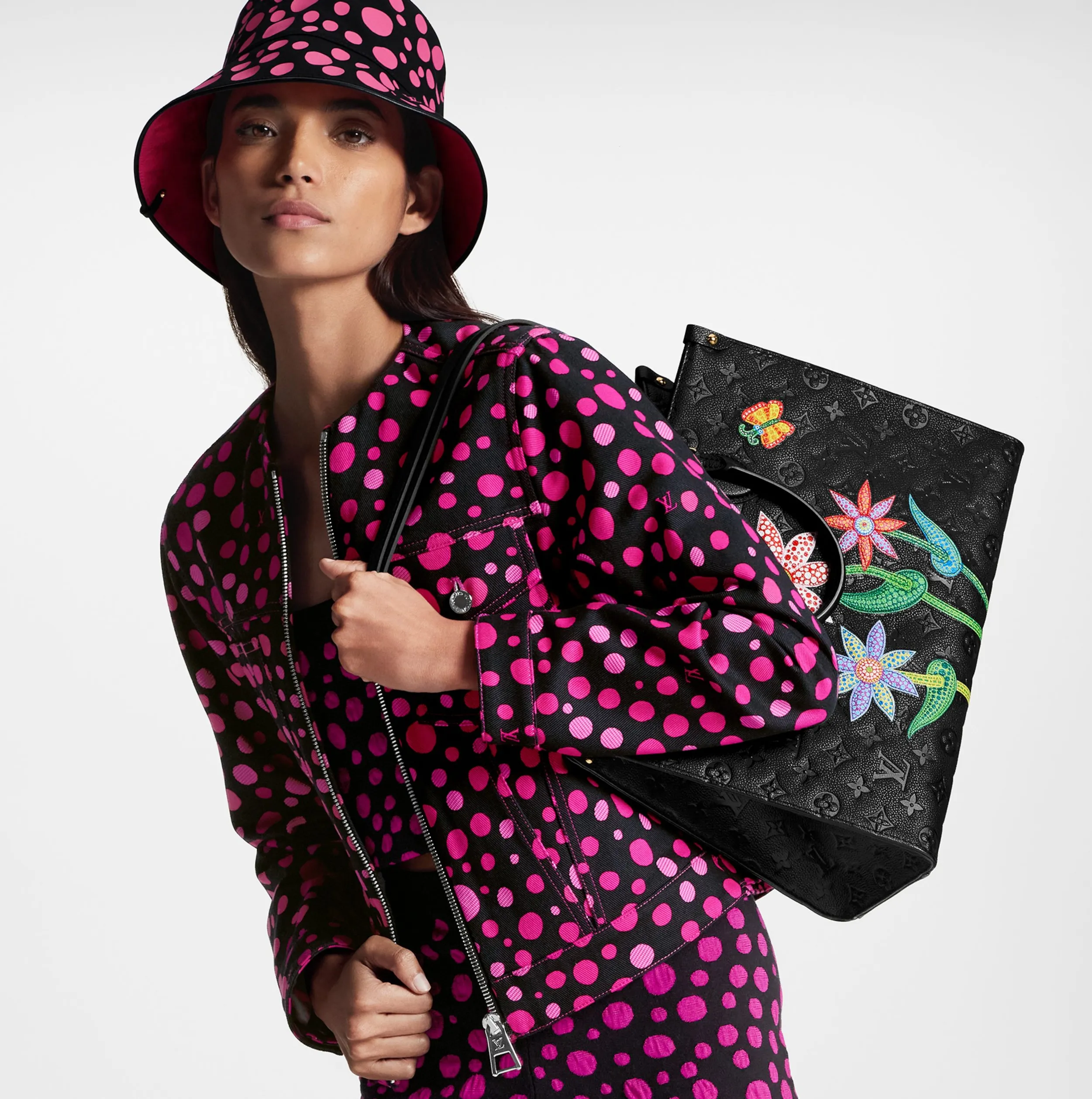Replica ysl bags Bagsaaa LV x YK OnTheGo MM M46416 Black
