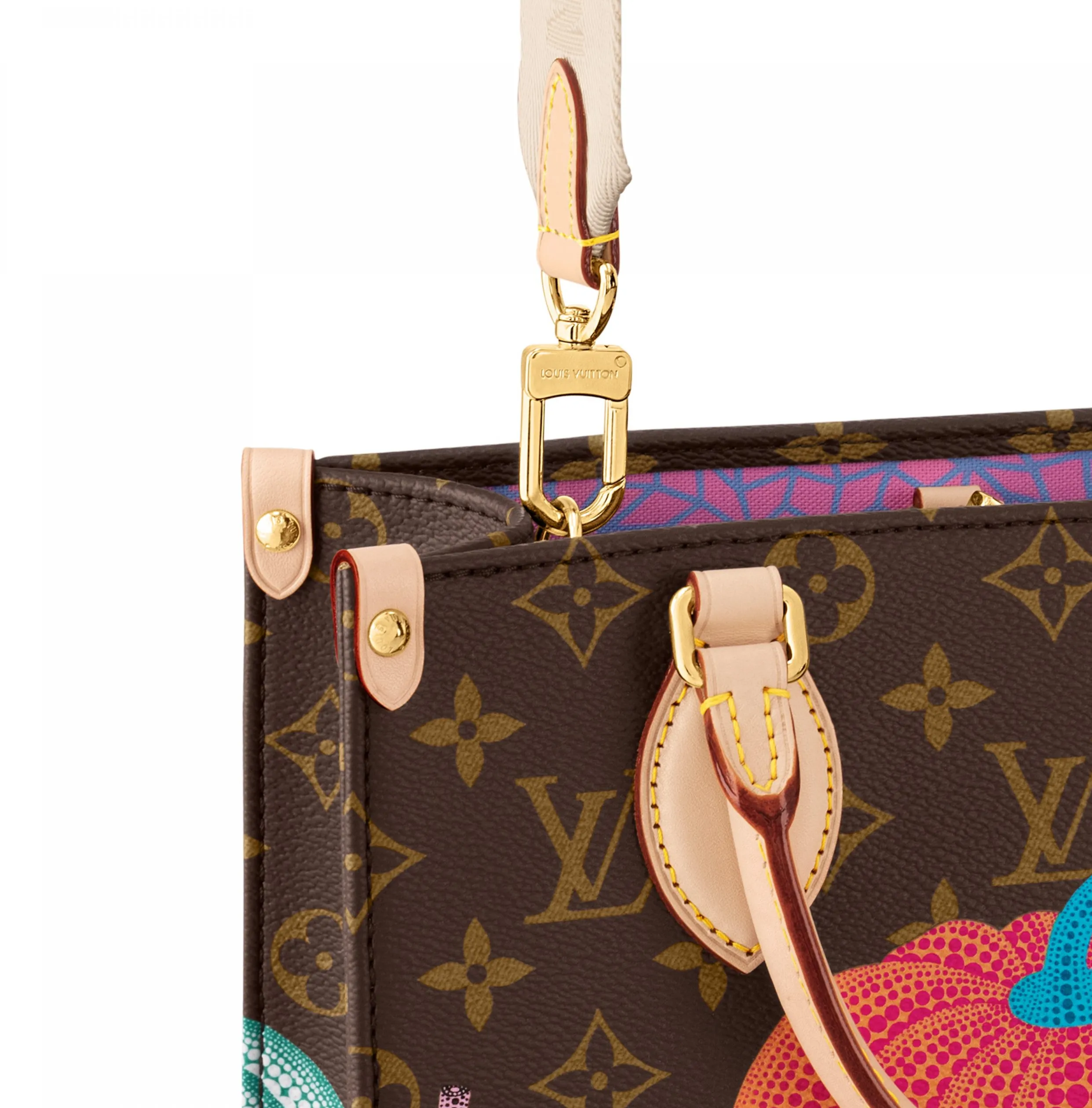 Ralph lauren polo replica Bagsaaa LV x YK OnTheGo PM M46467 Pumpkin print