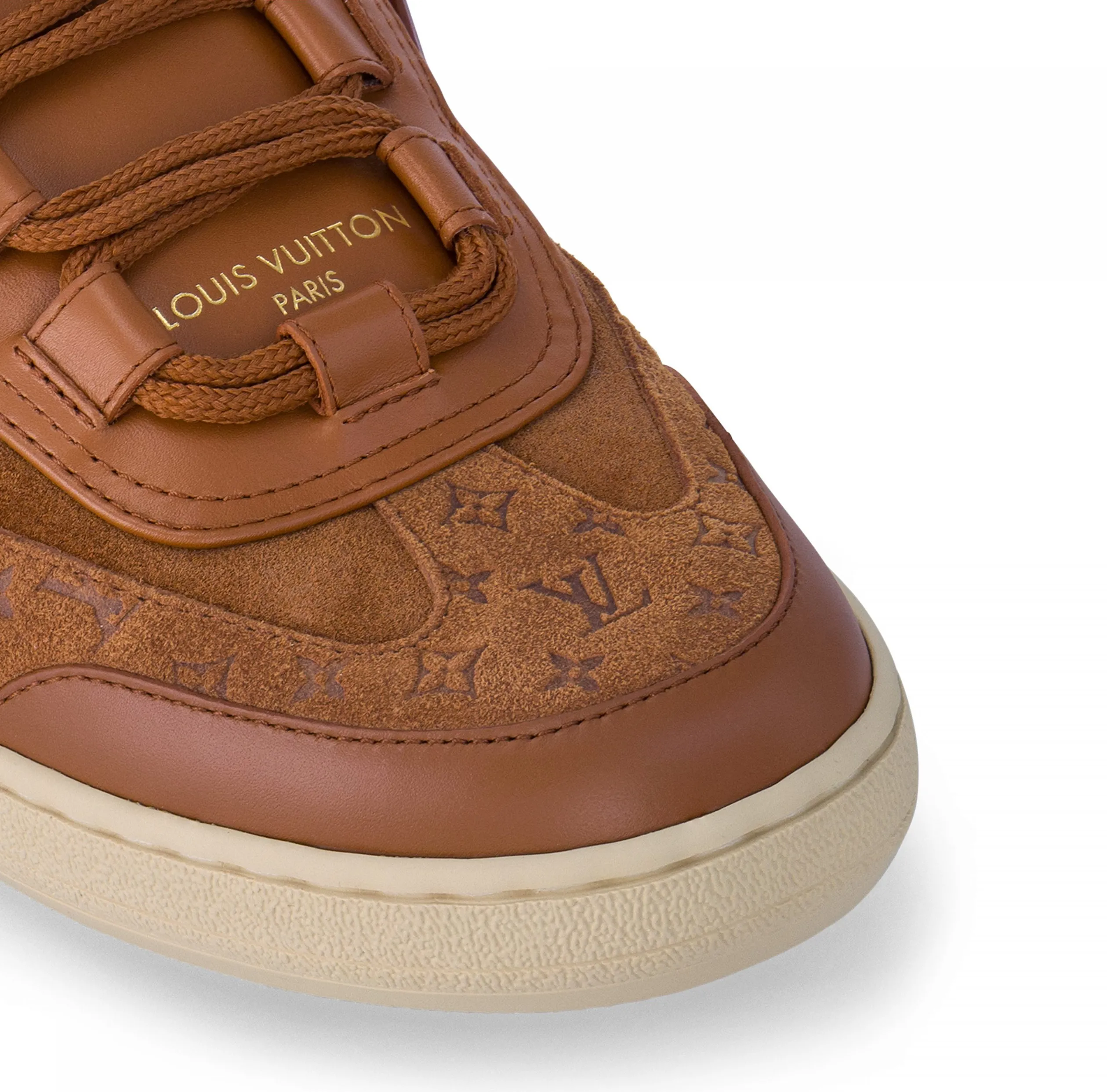 Replica goyard tote Bagsaaa Lous Open Back Sneaker Cognac Brown 1ACADB