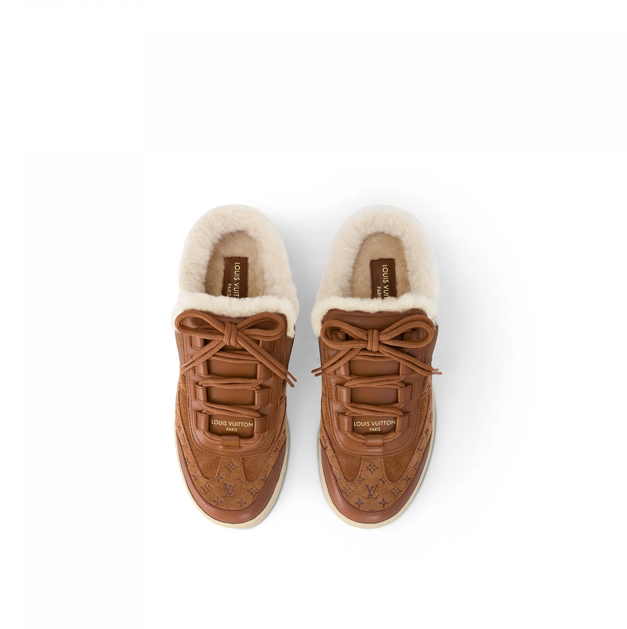 Replica goyard tote Bagsaaa Lous Open Back Sneaker Cognac Brown 1ACADB