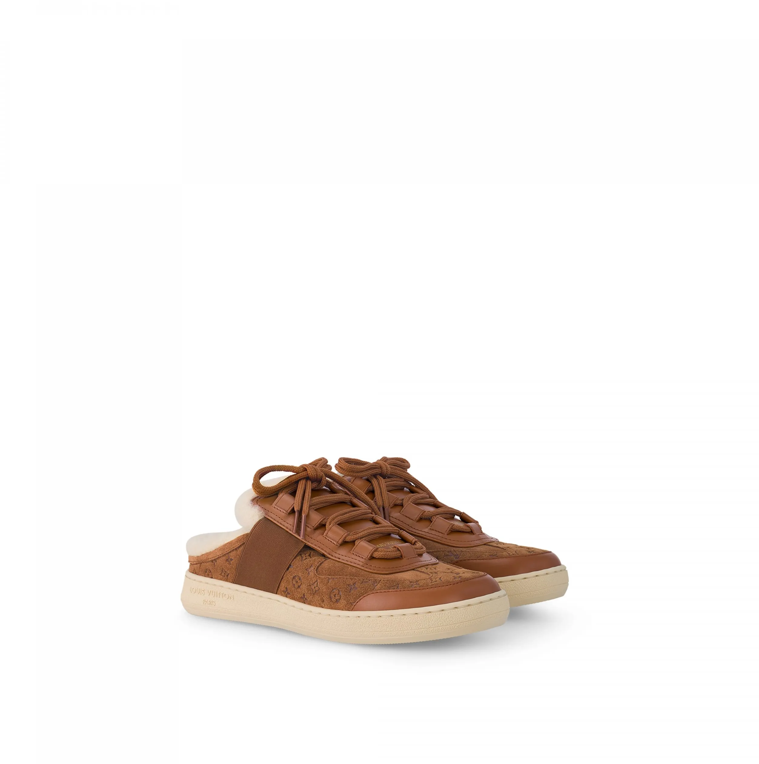 Replica goyard tote Bagsaaa Lous Open Back Sneaker Cognac Brown 1ACADB