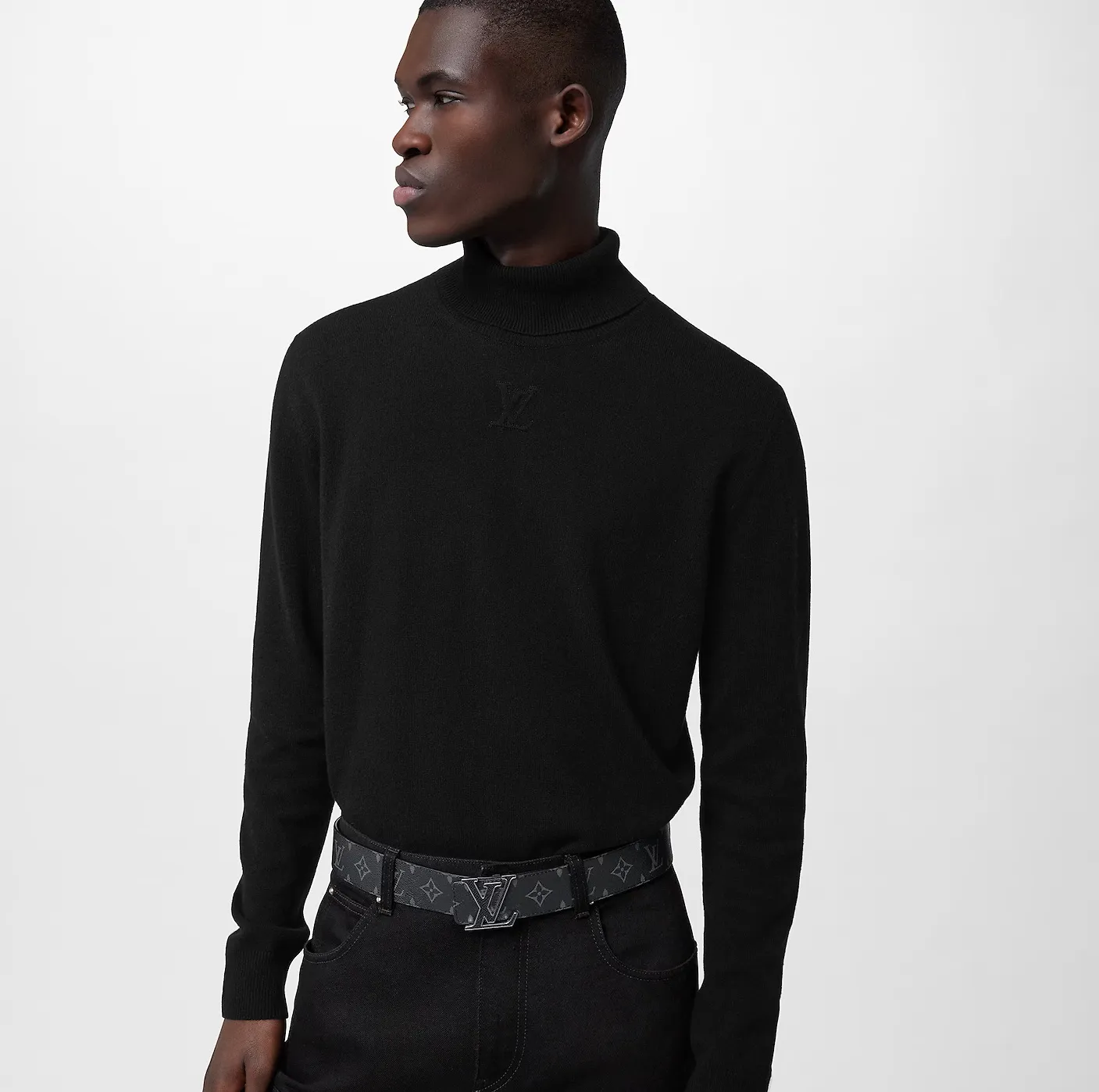 Ralph lauren polo replica Bagsaaa M0157U Black LV Initiales 40mm Reversible Belt