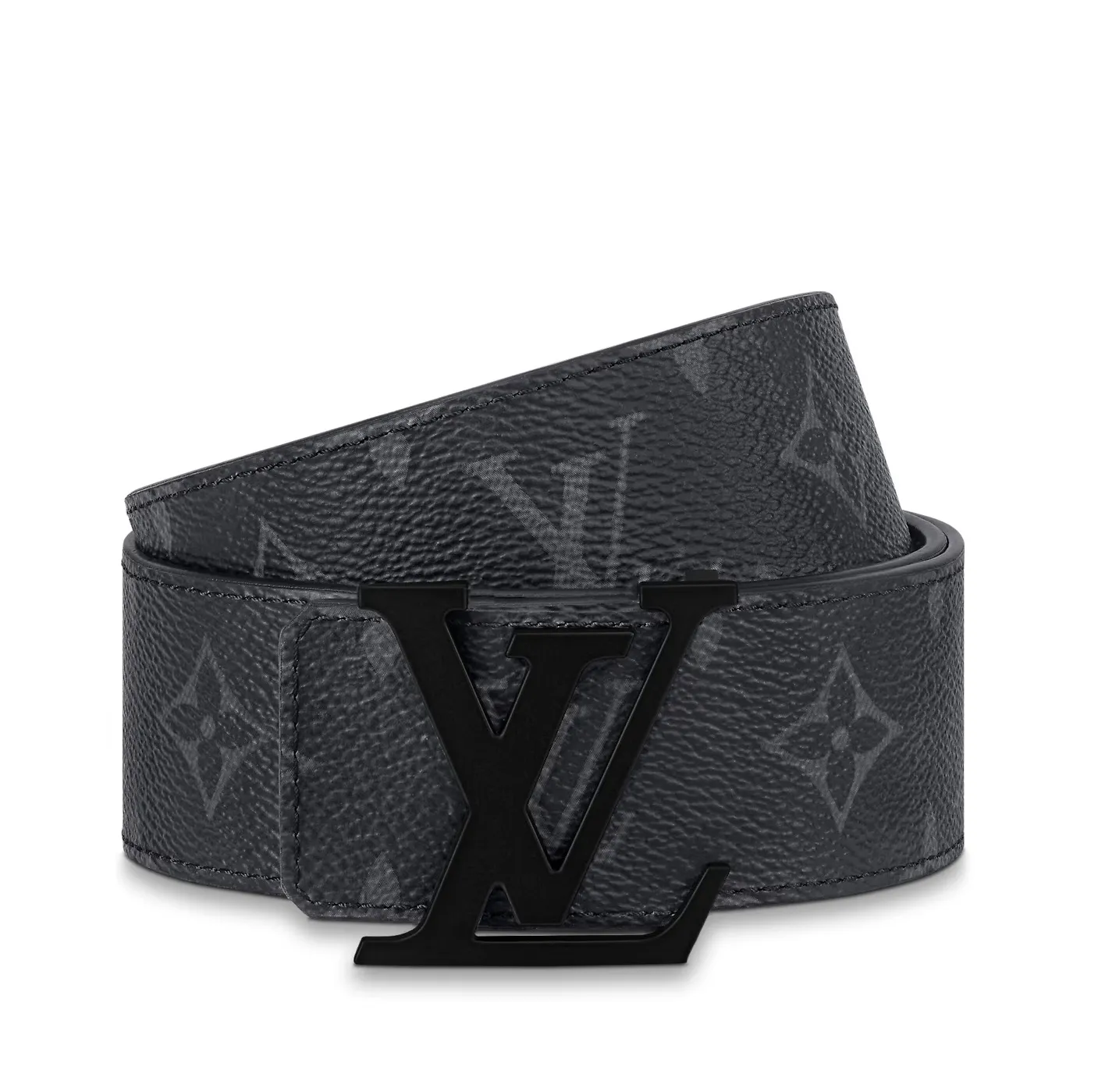 Replica ysl bag Bagsaaa M0449U LV Initiales 40mm Matte Black Belt