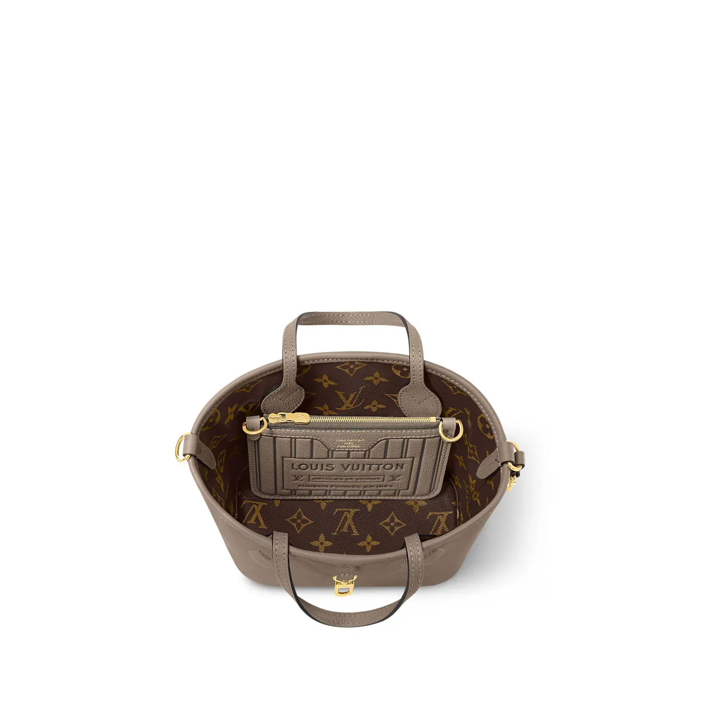 Replica chloe bag Bagsaaa M12109 Neverfull Bandoulière Inside Out BB Dark Fango