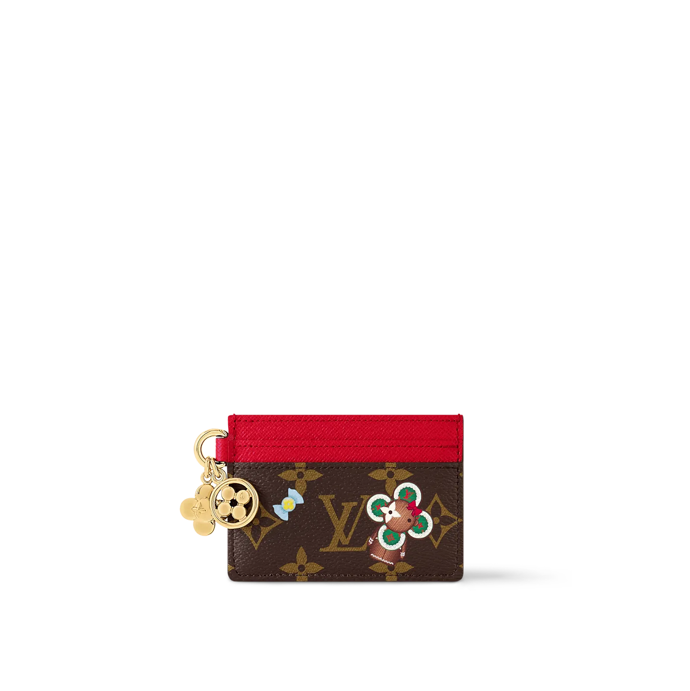 Bagsaaa M12215 EARLY ACCESS LV Charms Card Holder Candy Red