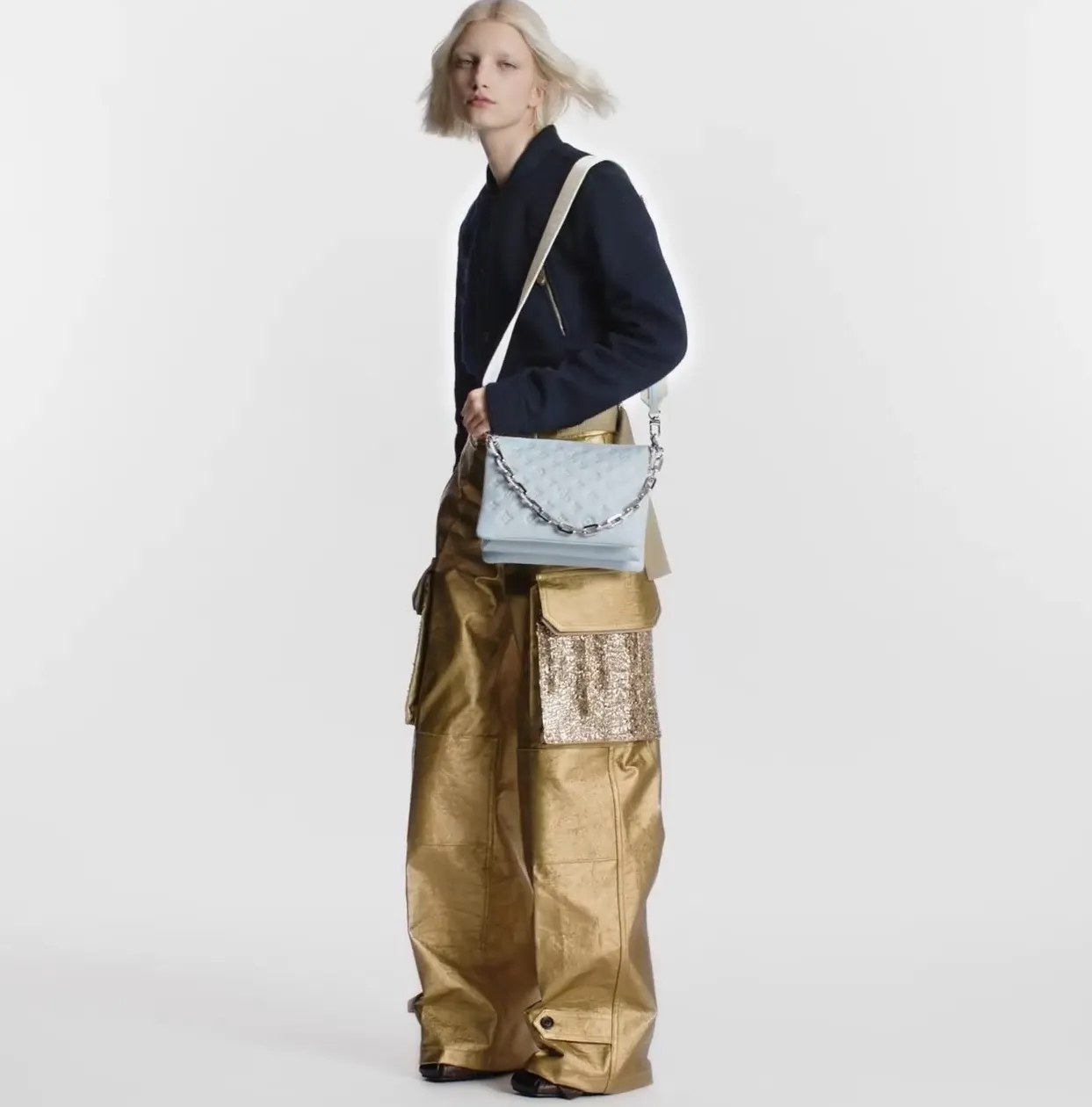 Replica rick owens shoes Bagsaaa M21197 Coussin PM Blue Glacier