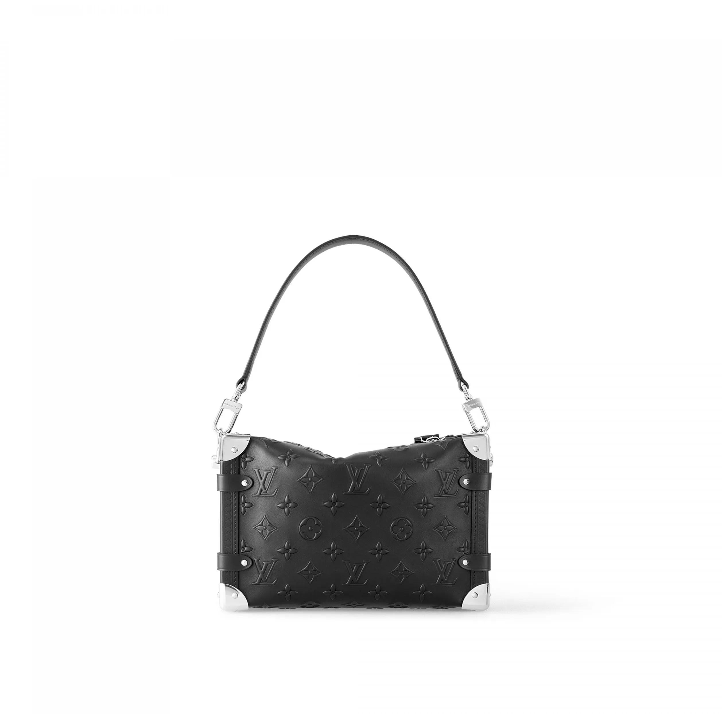 Balenciaga shoes replica Bagsaaa M21709 Side Trunk MM Black Fashion Leather