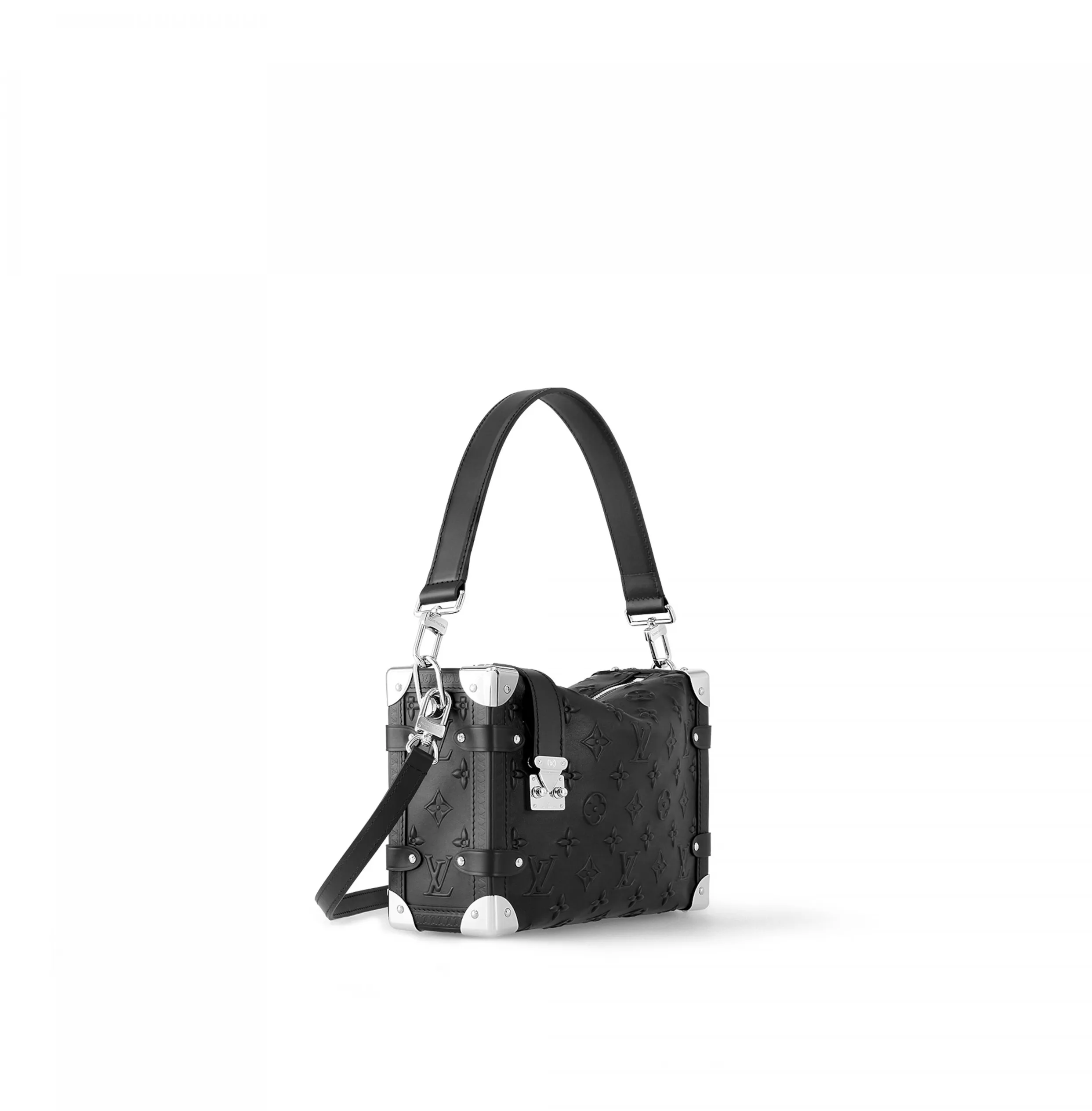 Balenciaga shoes replica Bagsaaa M21709 Side Trunk MM Black Fashion Leather