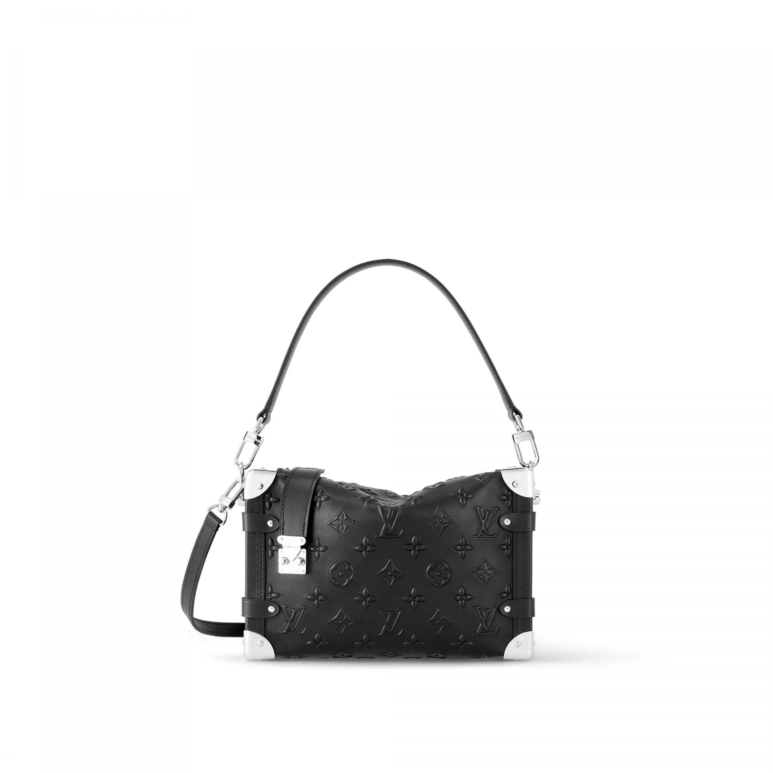 Bagsaaa M21709 Side Trunk MM Black Fashion Leather