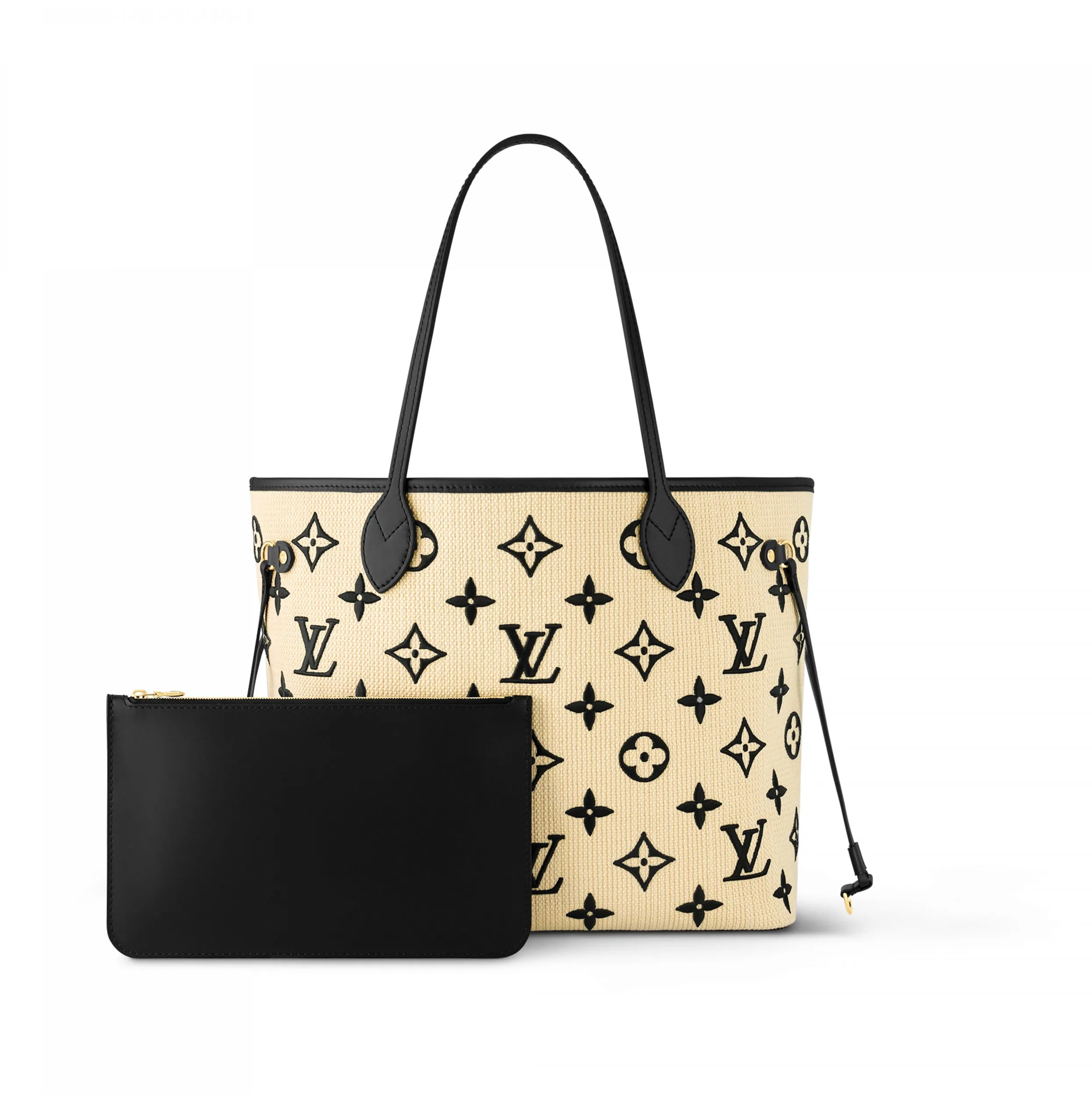 Replica shop Bagsaaa M22838 Neverfull MM Lotus cotton Black Beige