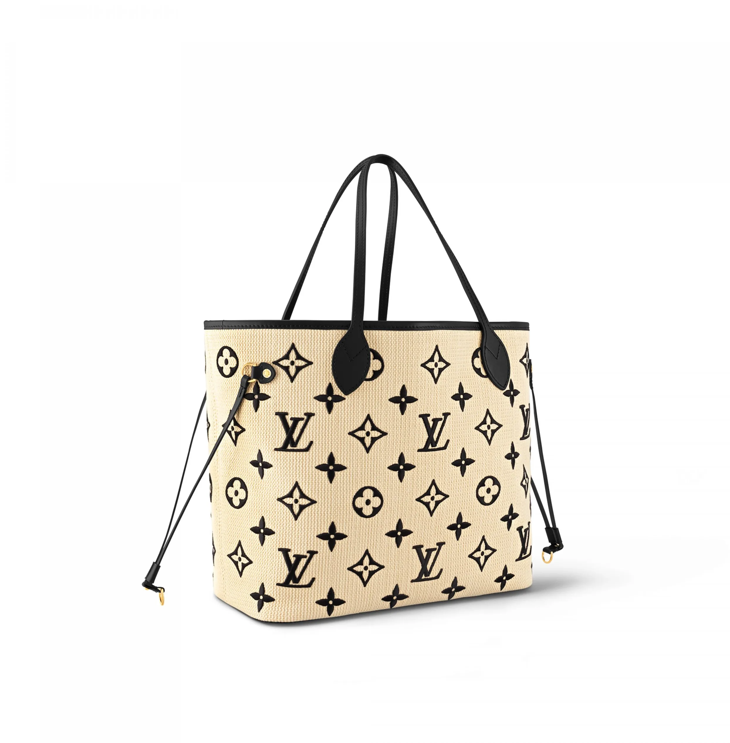 Replica shop Bagsaaa M22838 Neverfull MM Lotus cotton Black Beige