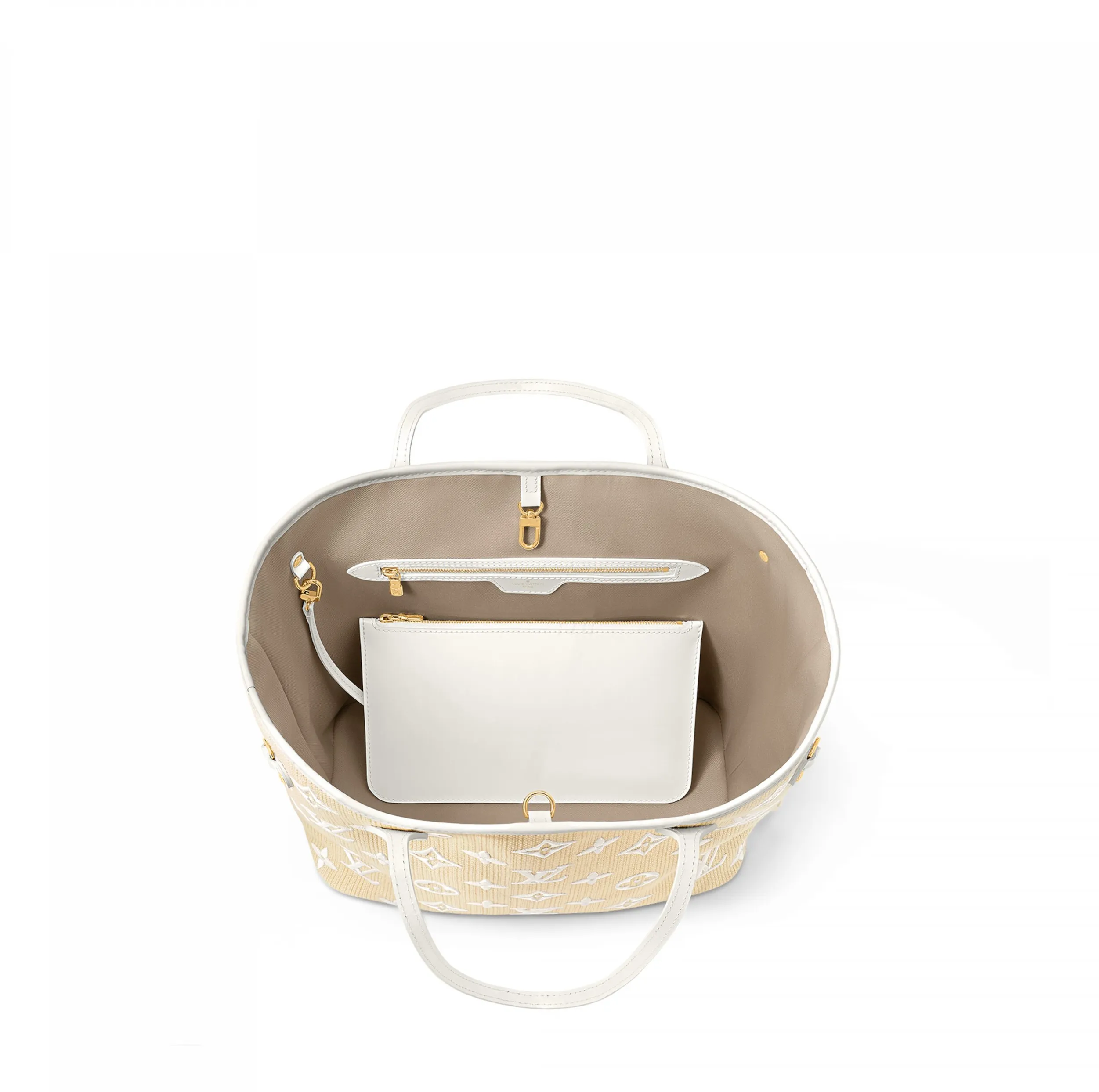 Replica bag Bagsaaa M22839 Neverfull MM Lotus Cotton White Beige
