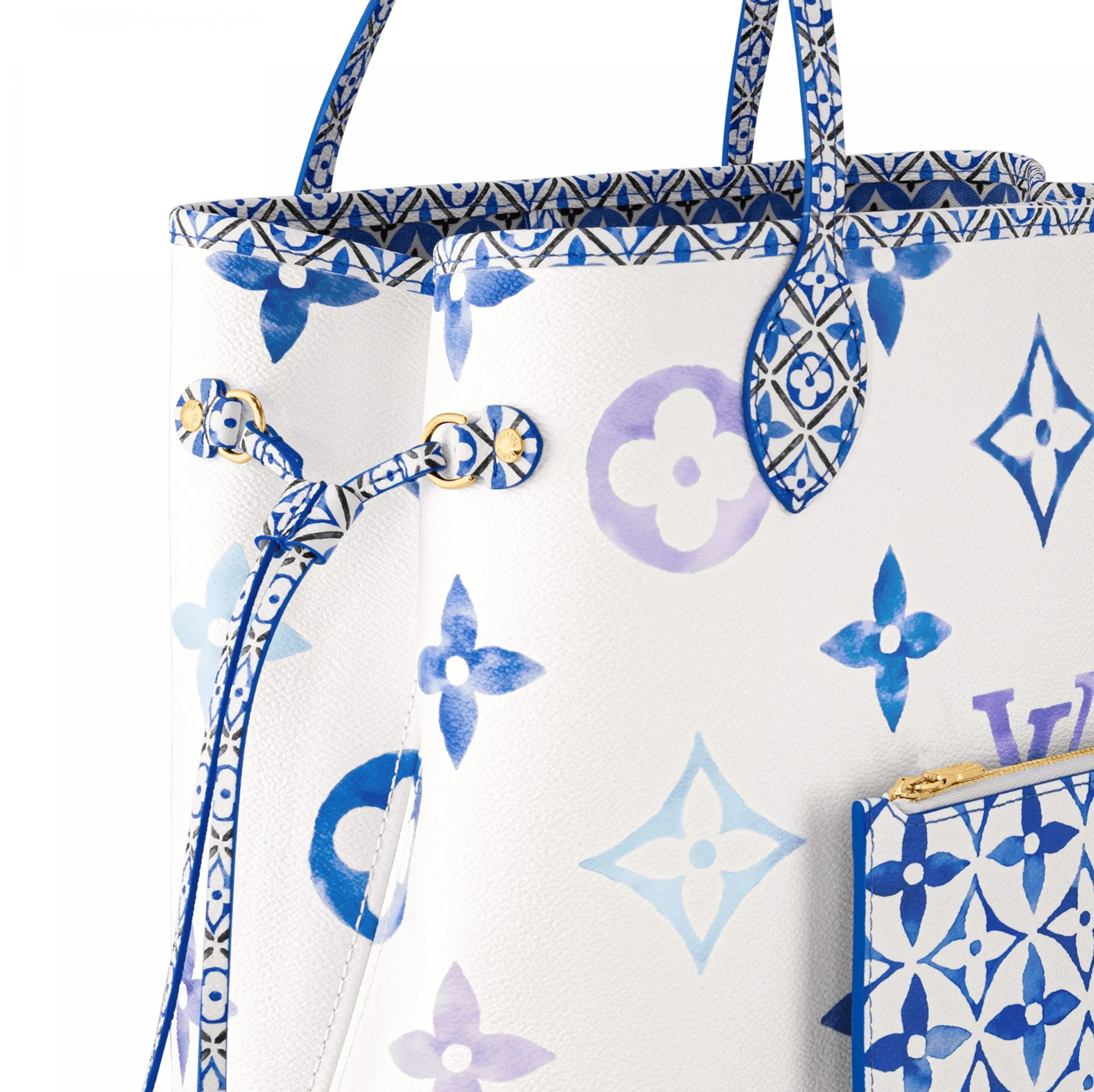 Replica ysl bags Bagsaaa M22979 Neverfull MM Blue Monogram