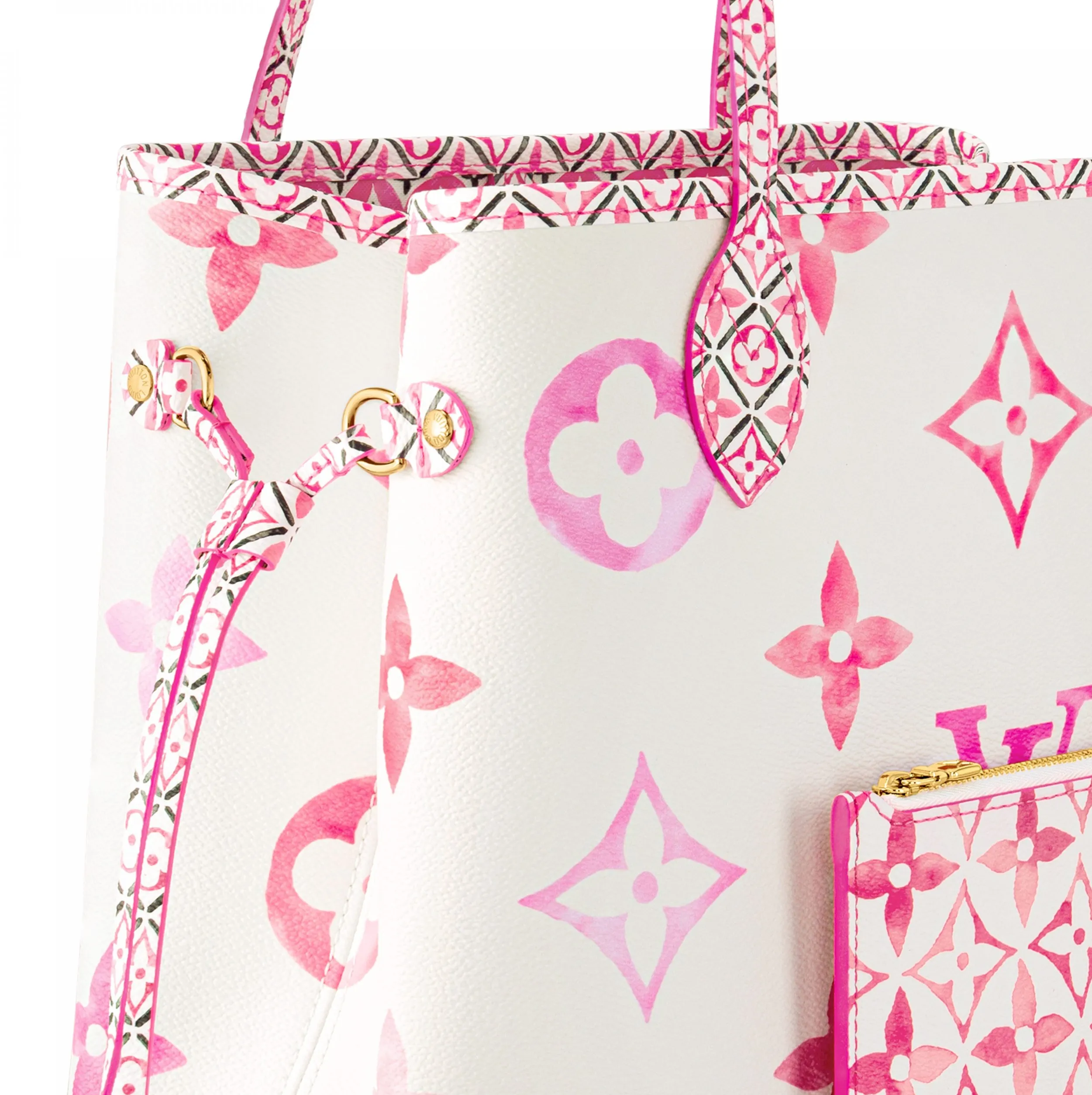 Ralph lauren clothing store Bagsaaa M22980 Neverfull MM Pink Monogram