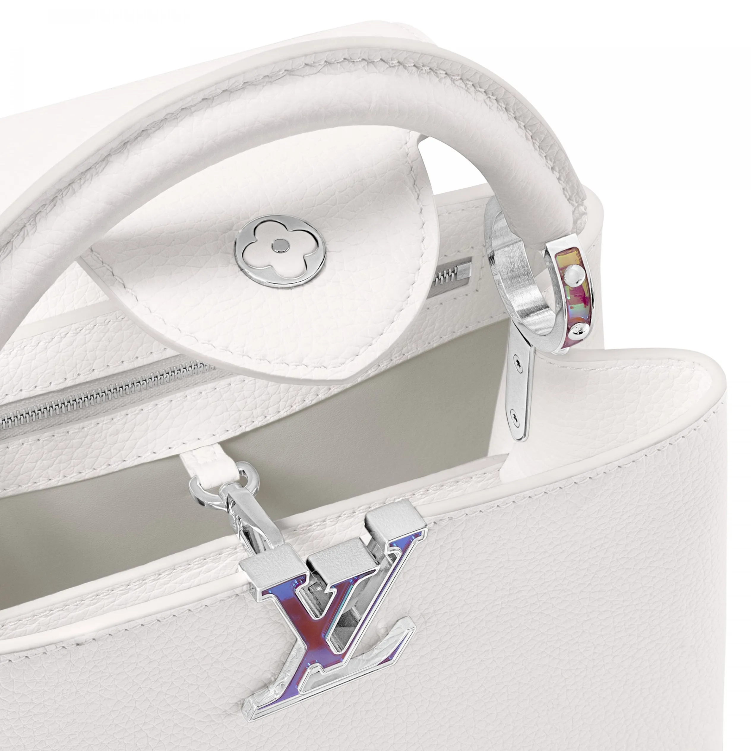 Replica ysl bags Bagsaaa M23307 LV SKI Capucines BB Snow White