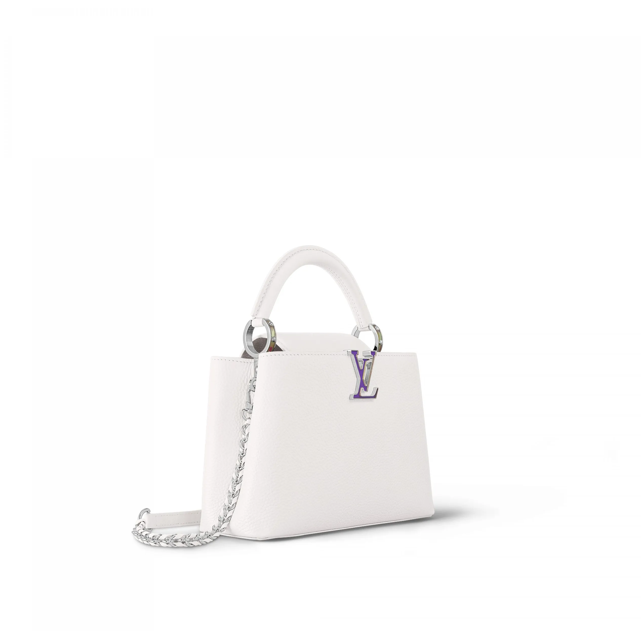 Replica ysl bags Bagsaaa M23307 LV SKI Capucines BB Snow White