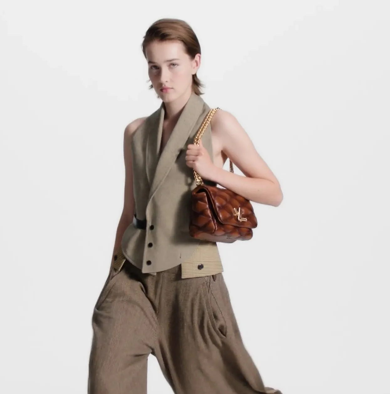 Original chanel store Bagsaaa M23601 GO-14 MM Smoked Tan