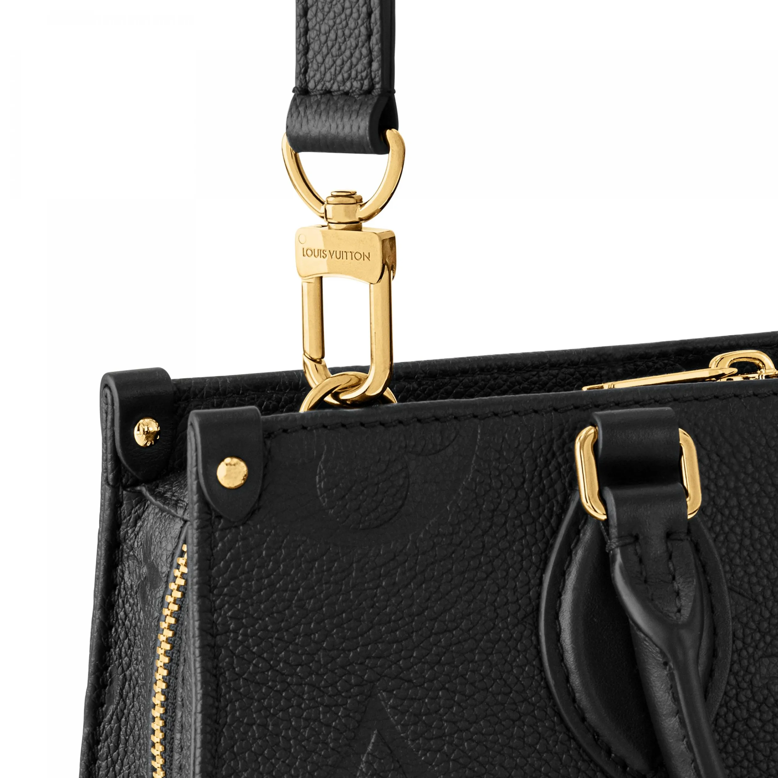 Lv shirt replica Bagsaaa M23640 OnTheGo East West Black Monogram Empreinte Leather
