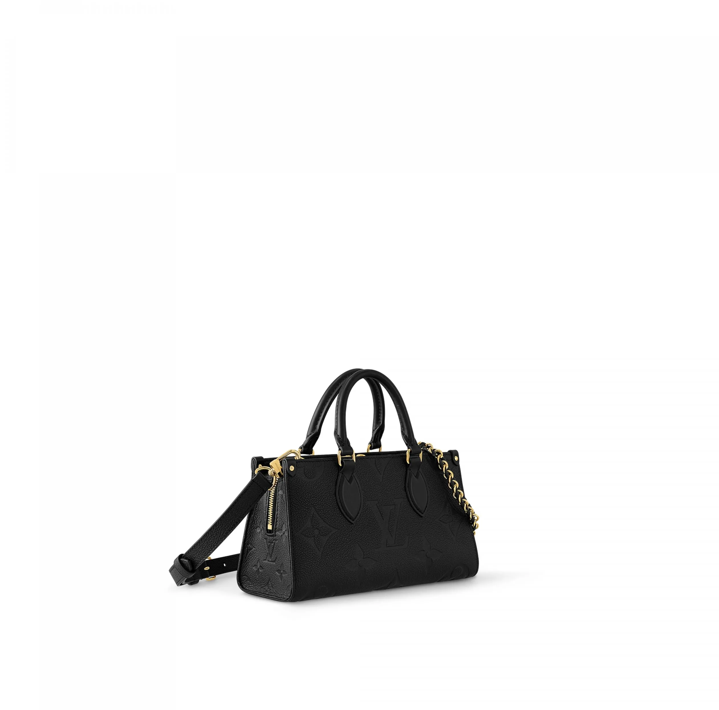 Lv shirt replica Bagsaaa M23640 OnTheGo East West Black Monogram Empreinte Leather