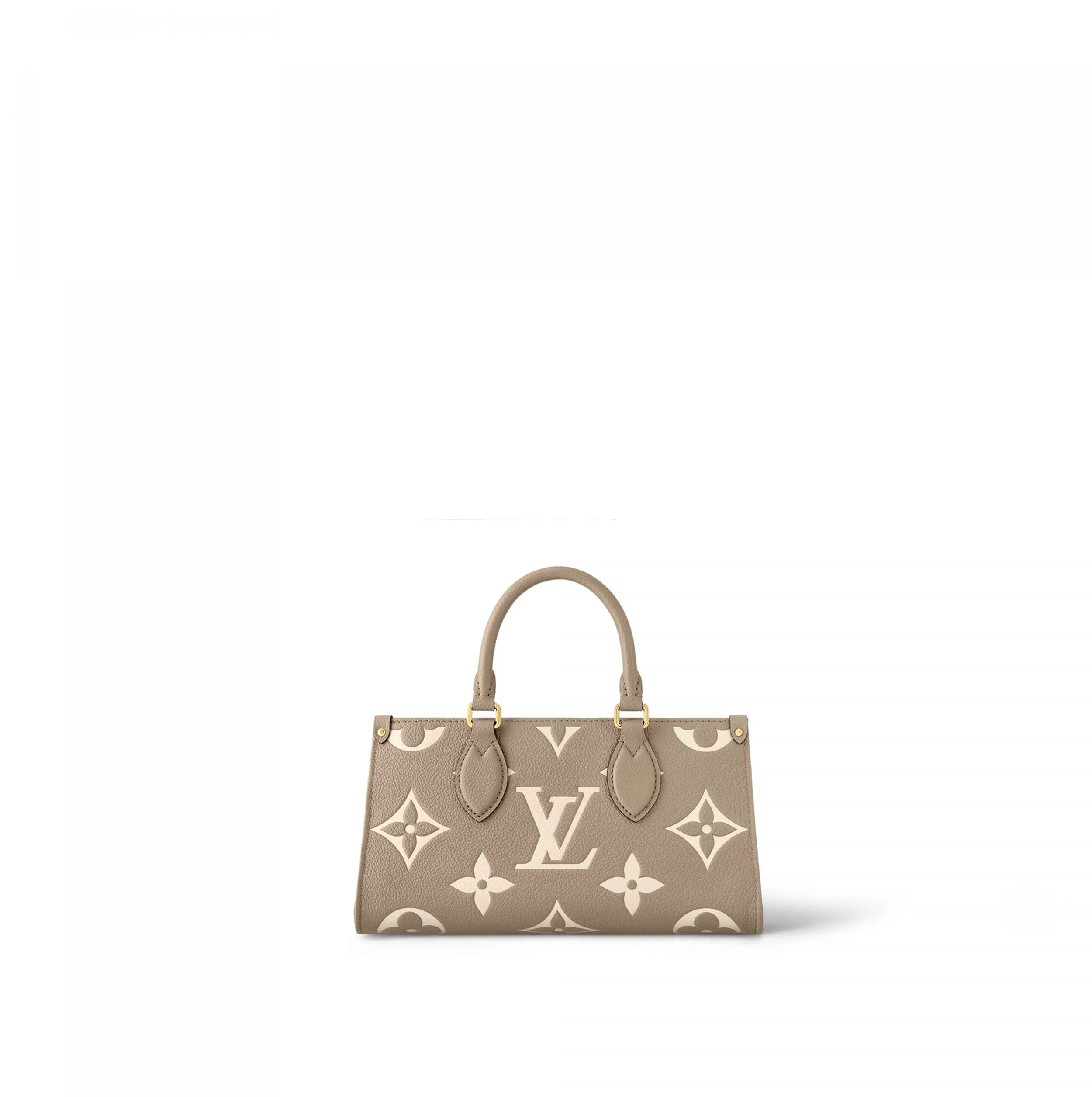 Original chanel store Bagsaaa M23641 OnTheGo East West Dove Cream Bicolor Monogram Empreinte Leather