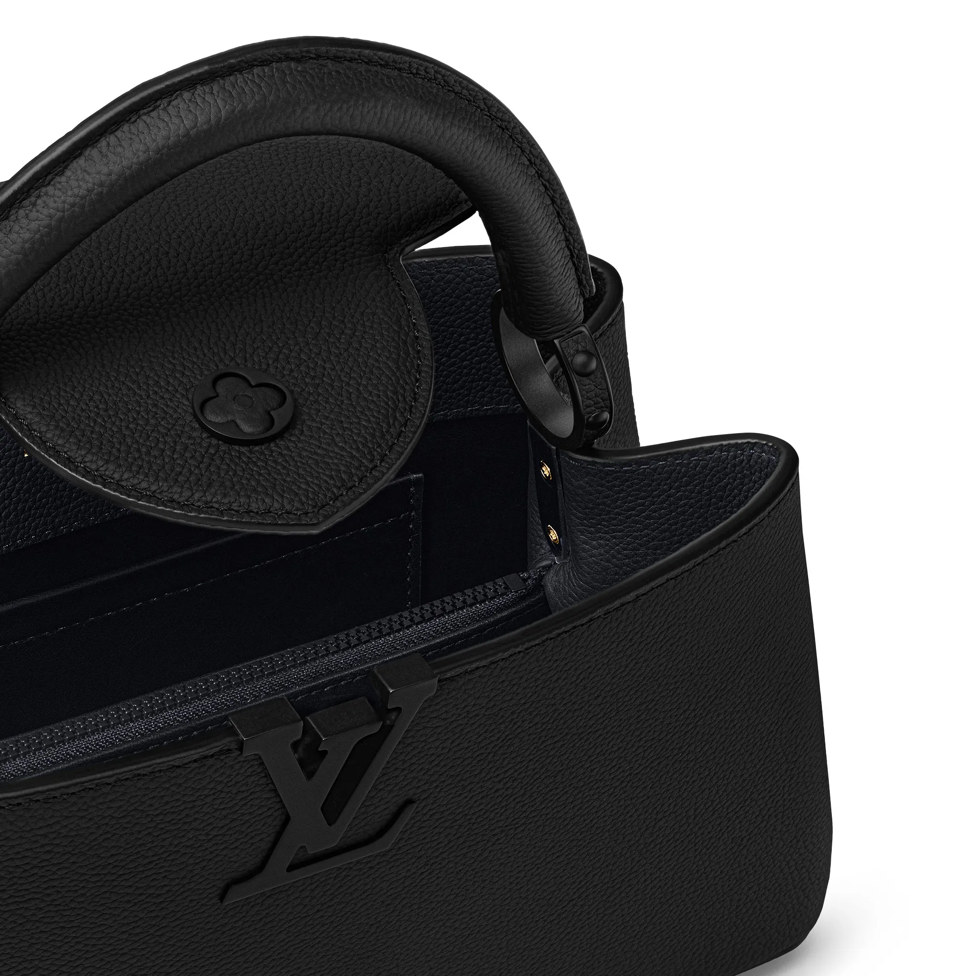 Mcqueen menswear Bagsaaa M23947 Capucines East-West MM All Black