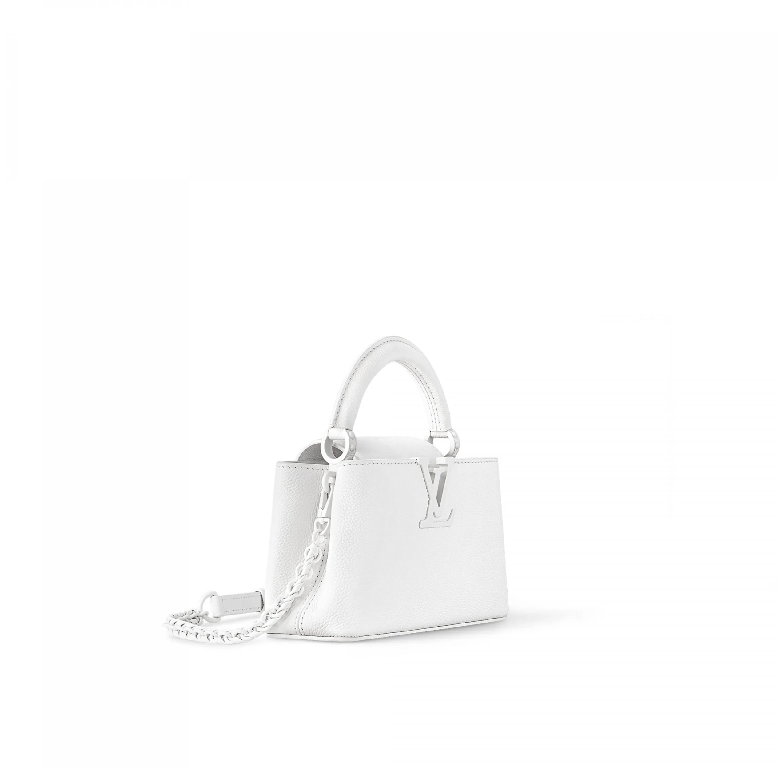 Top lv Bagsaaa M23956 Capucines East-West Mini Optic White