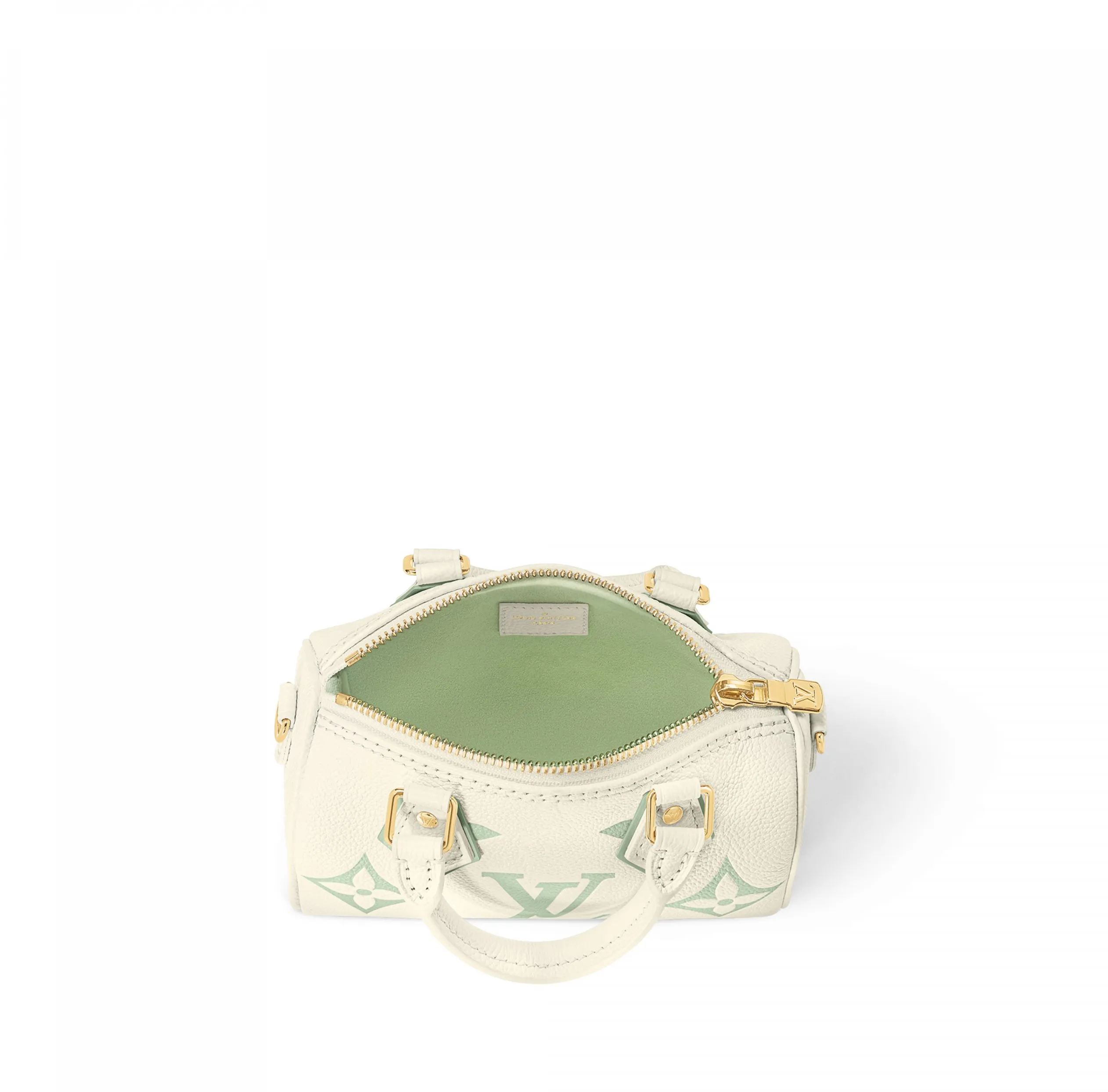 Lv shoes replica Bagsaaa M24169 Nano Speedy Matcha Green