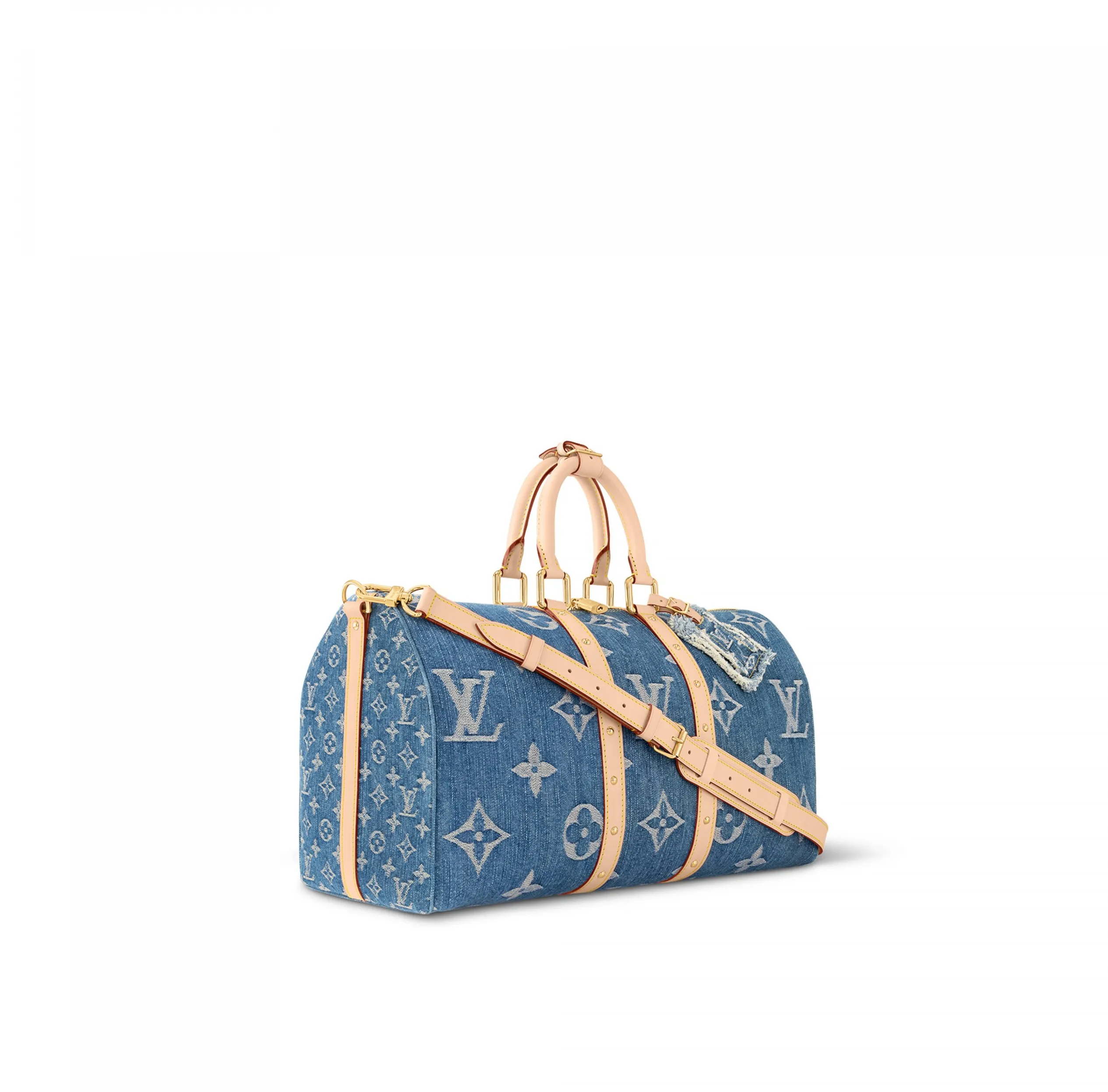 Lv shirt replica Bagsaaa M24315 Keepall Bandoulière 45 Denim Blue