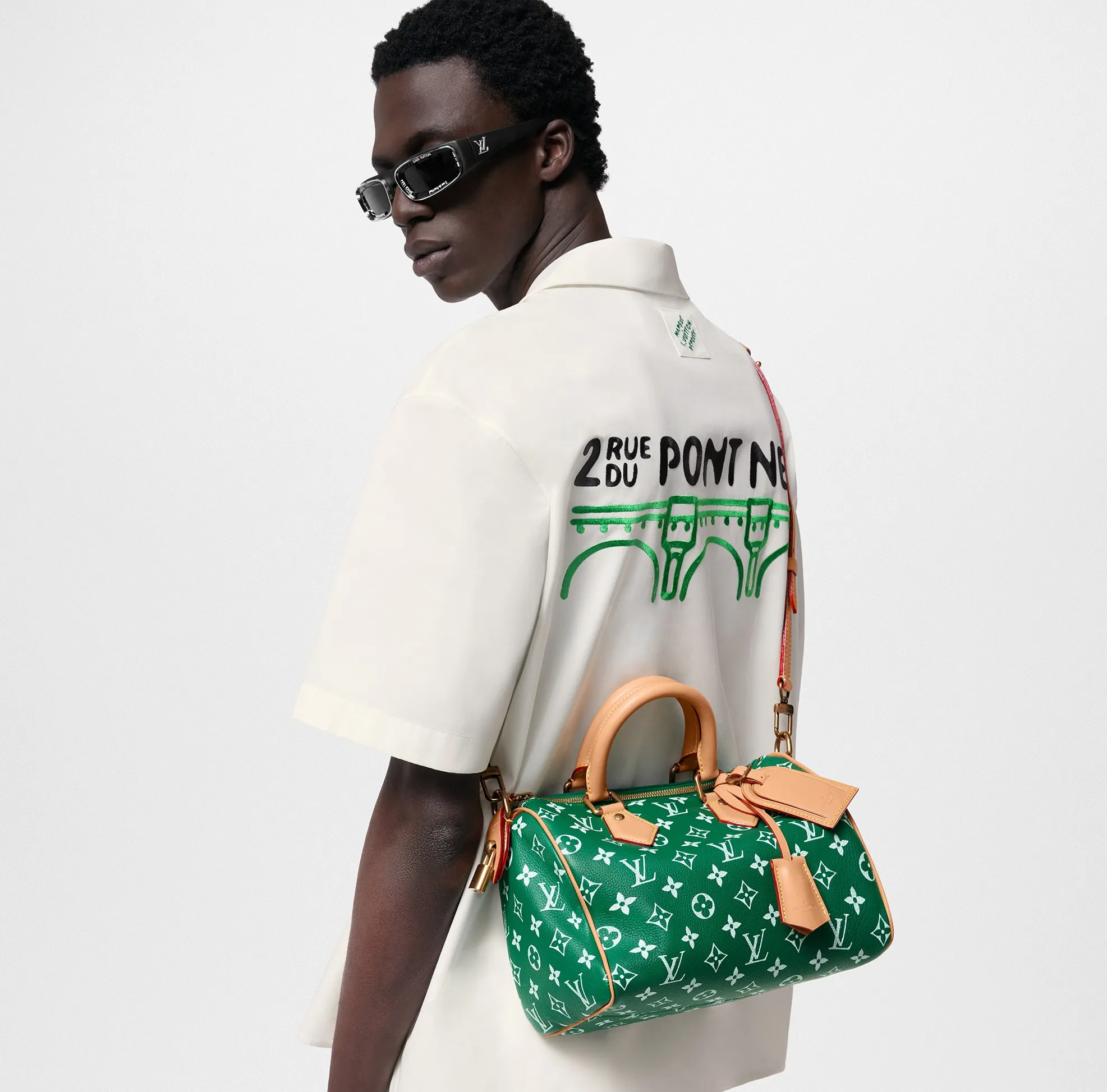 High quality replica bags Bagsaaa M24423 Speedy P9 Bandoulière 25 Green