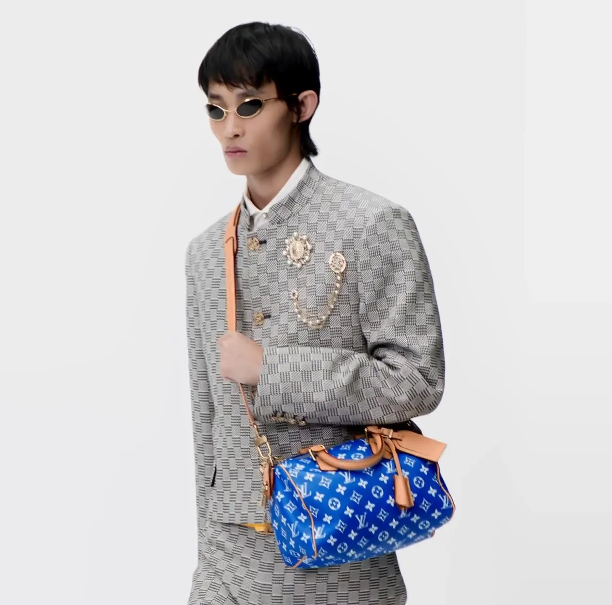 Store shopping Bagsaaa M24424 Speedy P9 Bandoulière 25 Blue
