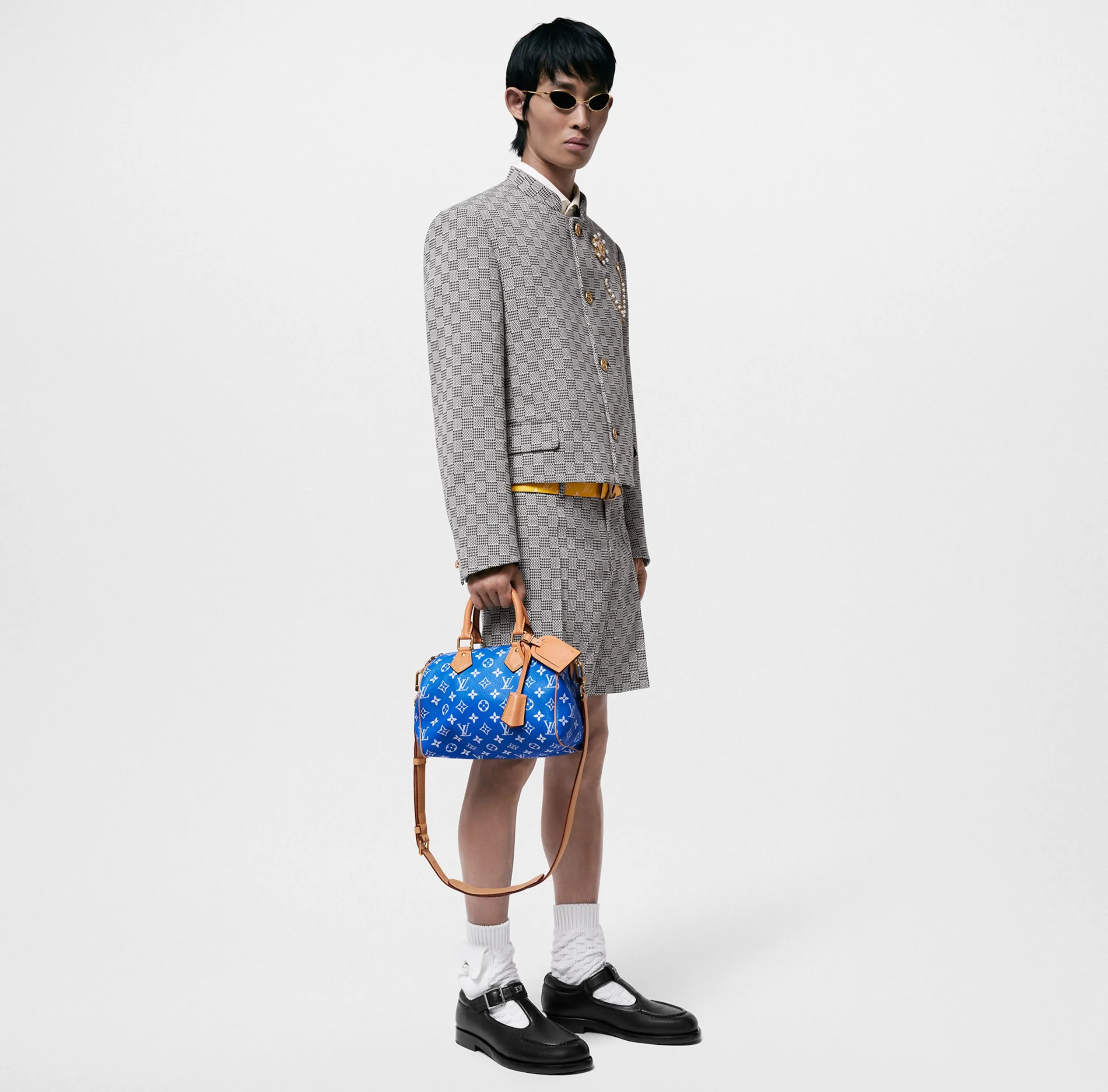 Store shopping Bagsaaa M24424 Speedy P9 Bandoulière 25 Blue