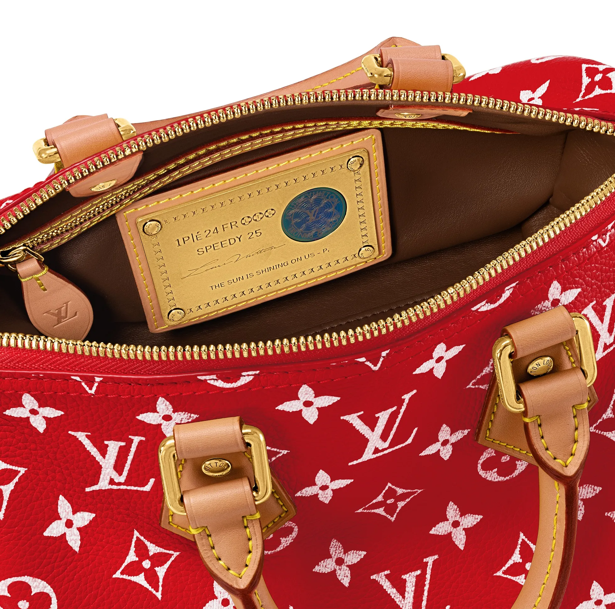 Iv belts replica Bagsaaa M24425 Speedy P9 Bandoulière 25 Red