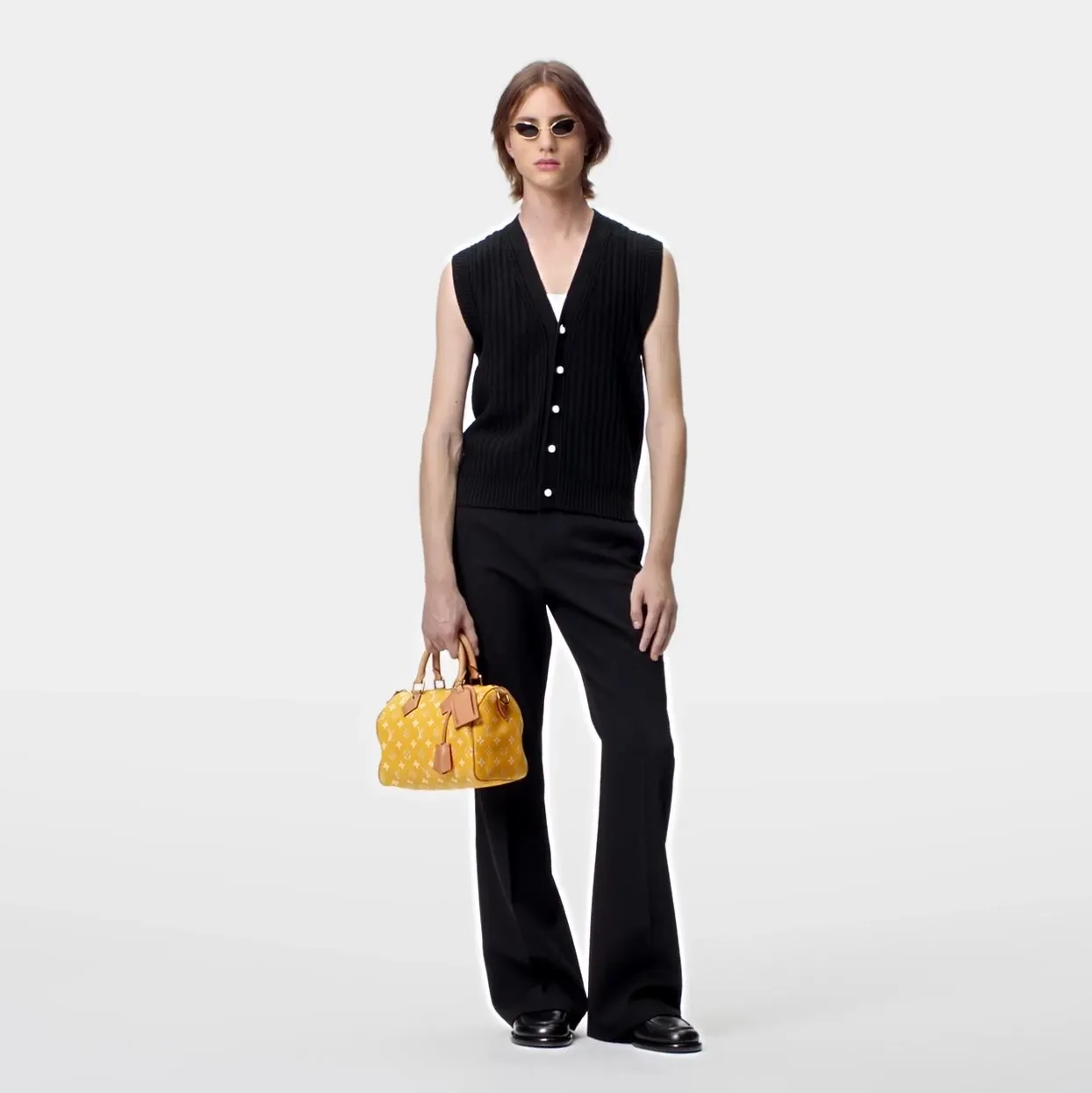Replica bags lv Bagsaaa M24426 Speedy P9 Bandoulière 25 Yellow