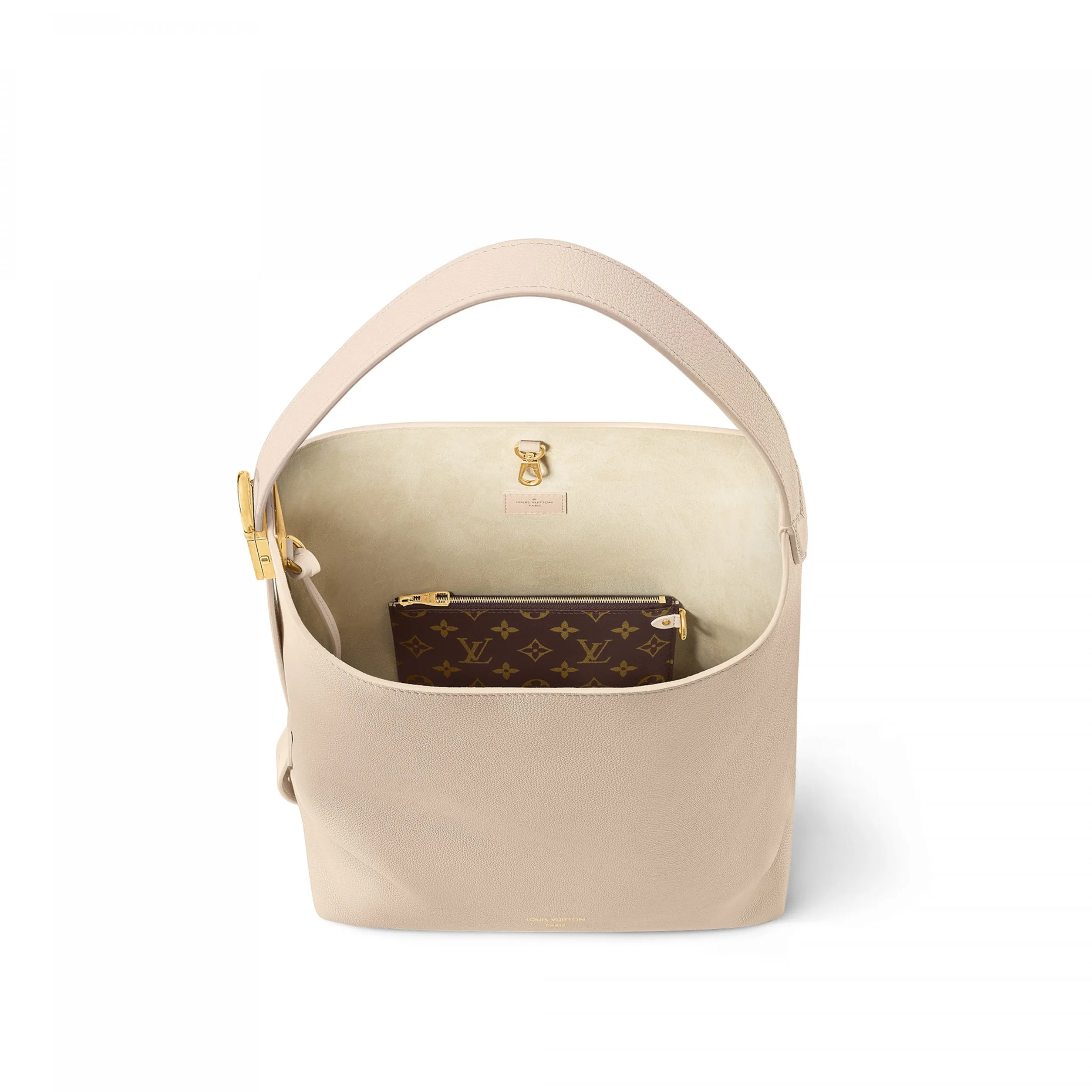 Replica ysl bags Bagsaaa M25022 Low Key Hobo MM Limestone Gray