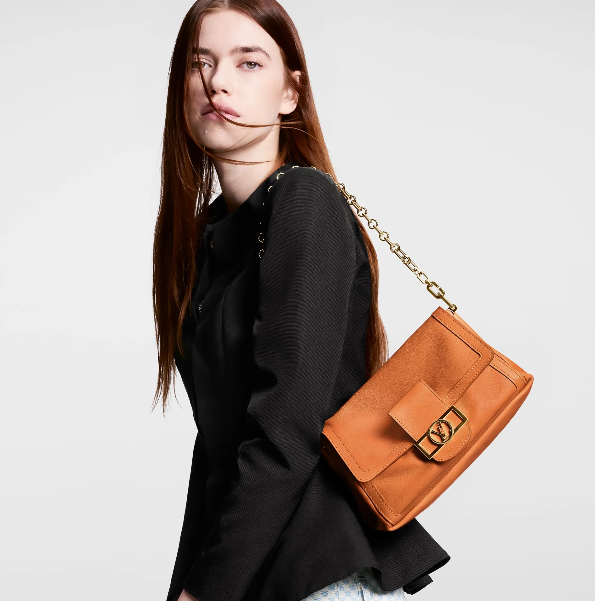 Replica goyard tote Bagsaaa M25048 Dauphine Soft MM Orange