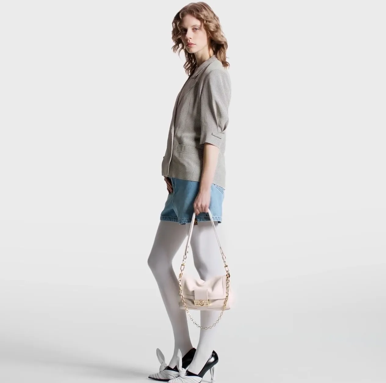Replica ysl bag Bagsaaa M25050 Dauphine Soft MM White