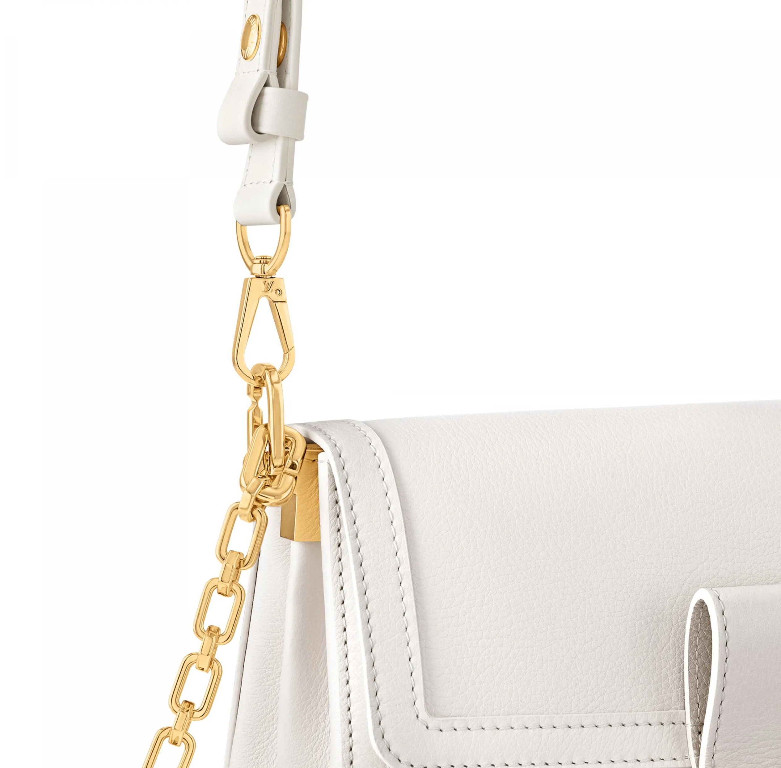 Replica ysl bag Bagsaaa M25050 Dauphine Soft MM White