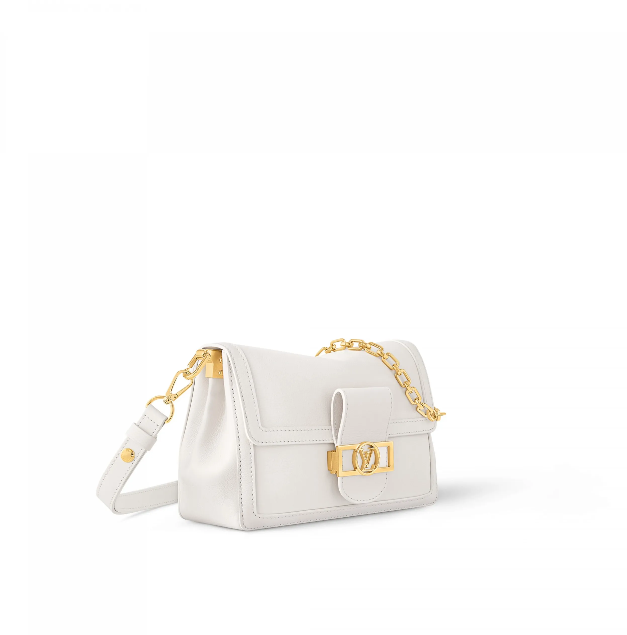 Replica ysl bag Bagsaaa M25050 Dauphine Soft MM White