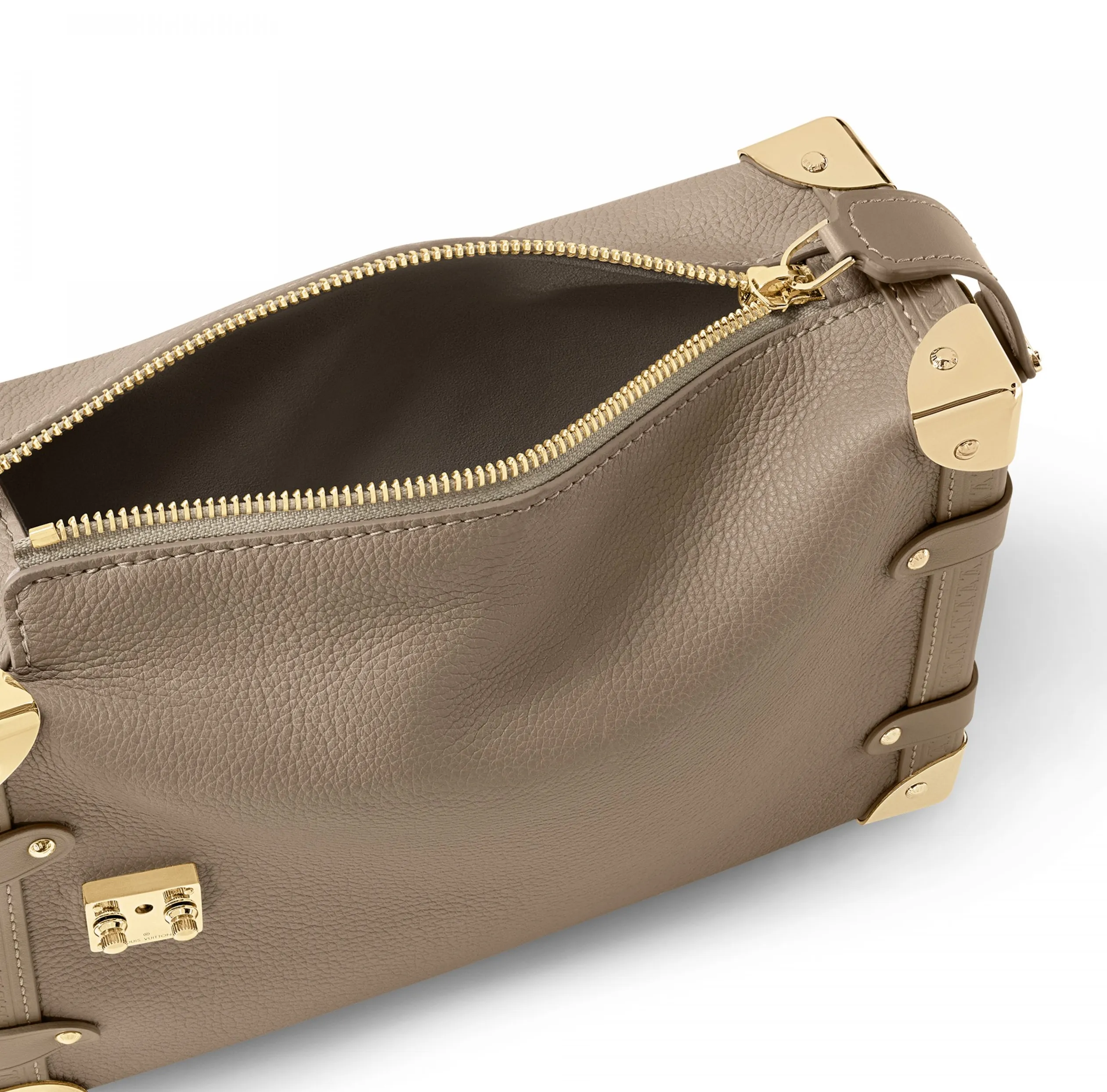 Original chanel store Bagsaaa M25072 Side Trunk MM Taupe