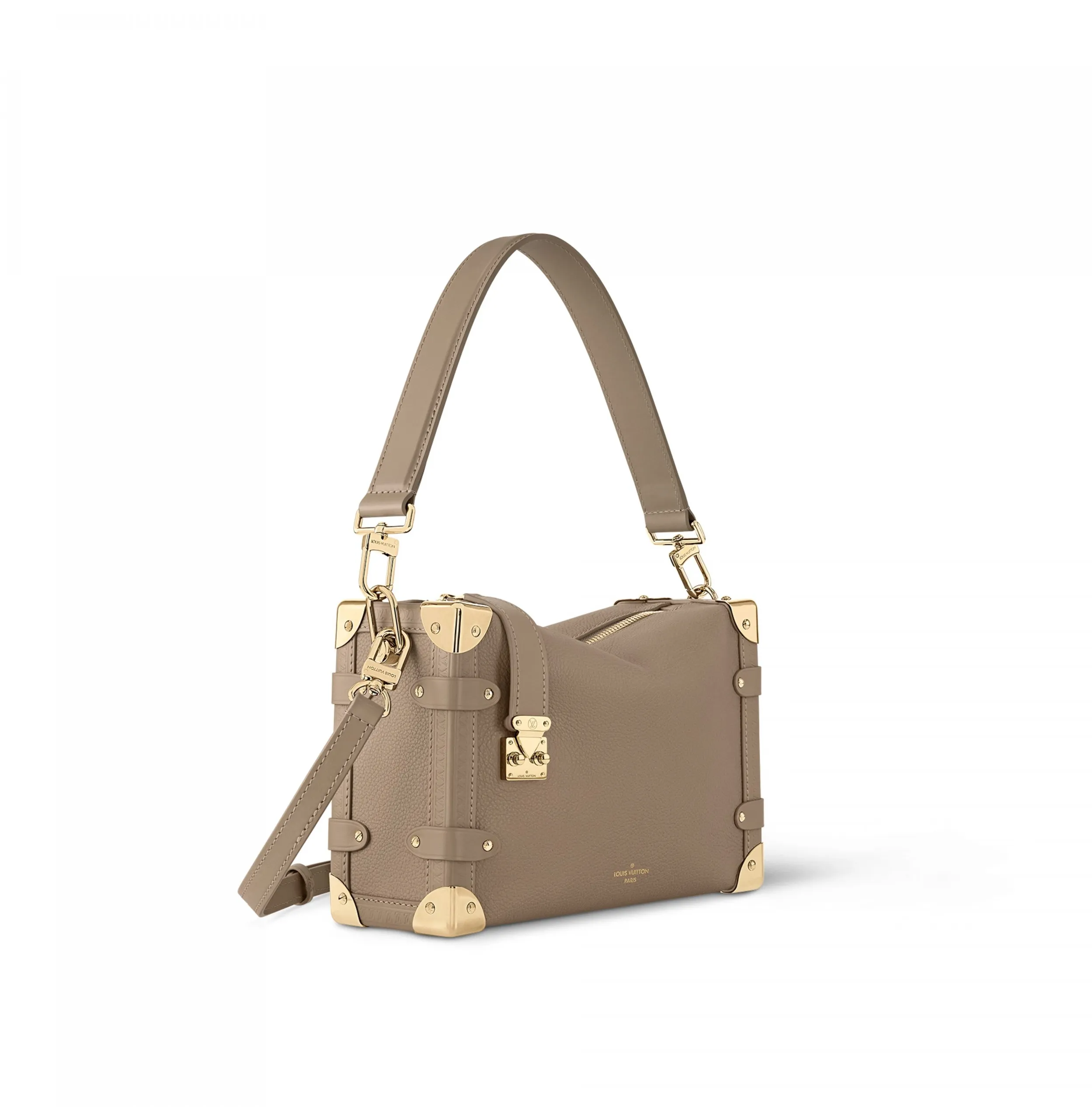Original chanel store Bagsaaa M25072 Side Trunk MM Taupe